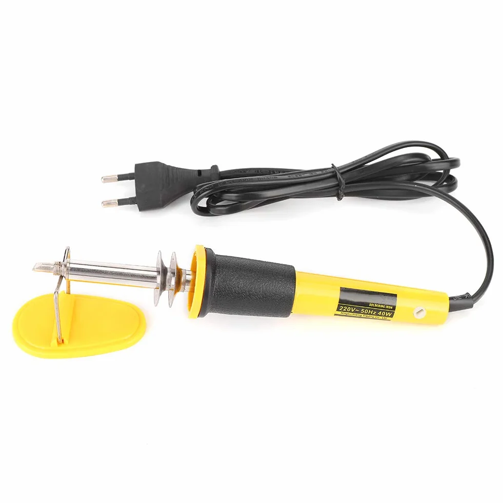 Hyuduo Elektryczny Drewno Pirografia Pirografia Narzędzie do Spalania Drewna 40W 400 ℃ z 5 Lutowymi Końcówkami do Skórzanego Drewna Ergonomicznego Gumowego Uchwytu