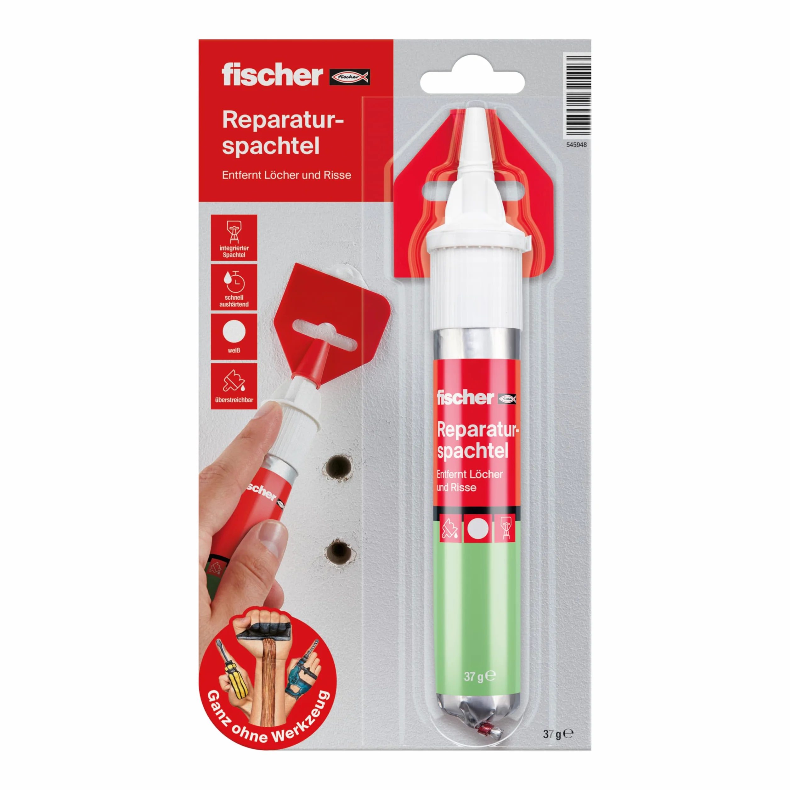 Fischer Masa Naprawcza, Biały, 70 ml