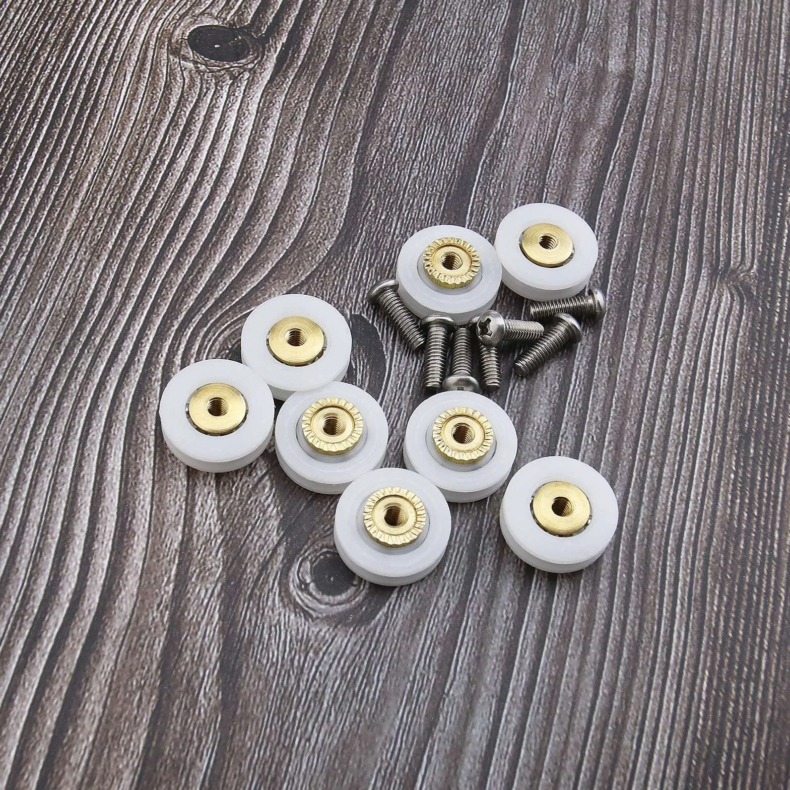 Rolki do drzwi prysznicowych rowkowane V 19 mm prowadnice koła pasowe M4