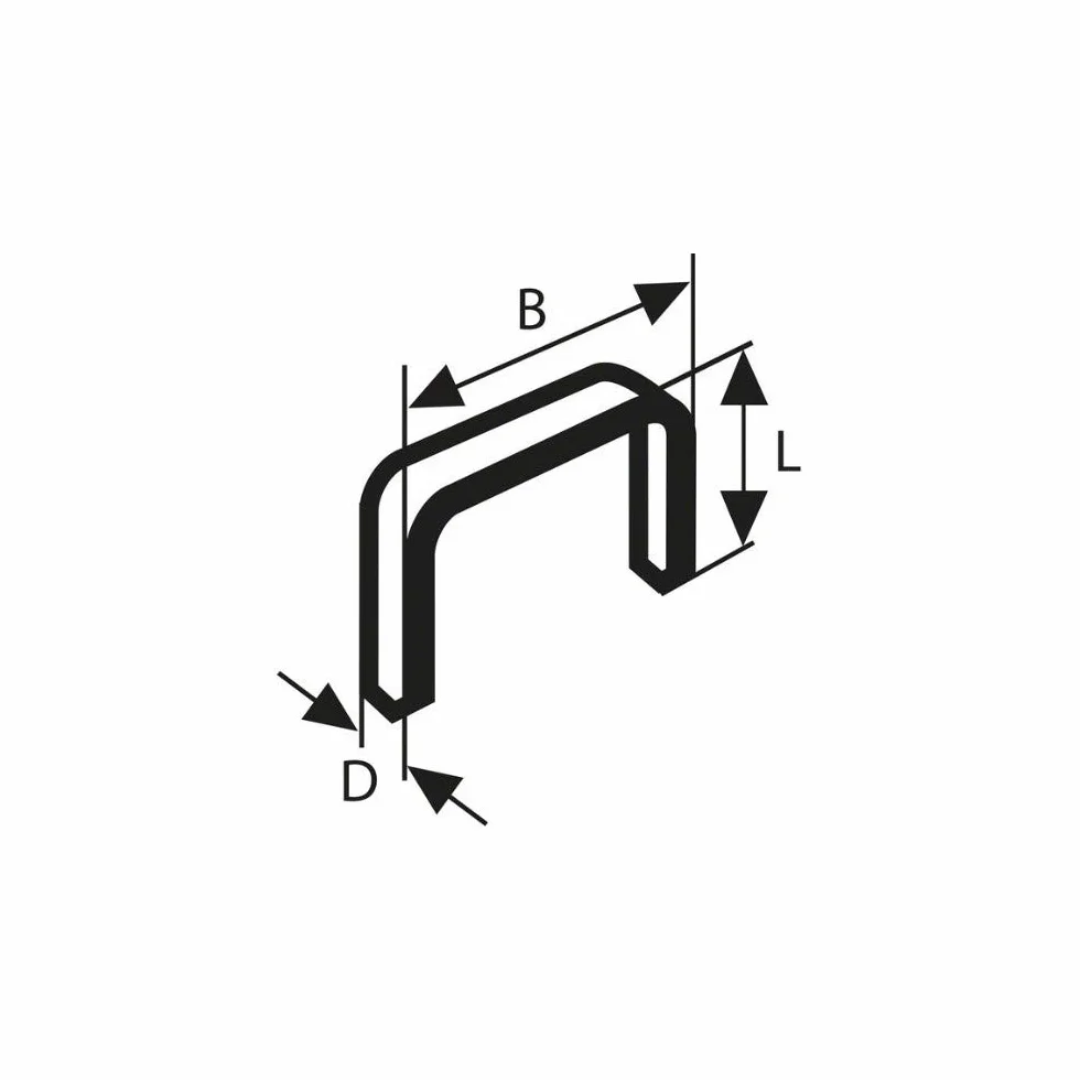 Bosch Accessories Professional 1000x zszywacz z cienkiego drutu typ 53, nierdzewny (tekstylia/tkanina, karton, 11,4 x 0,74 x 14 mm, akcesoria zszywacz)