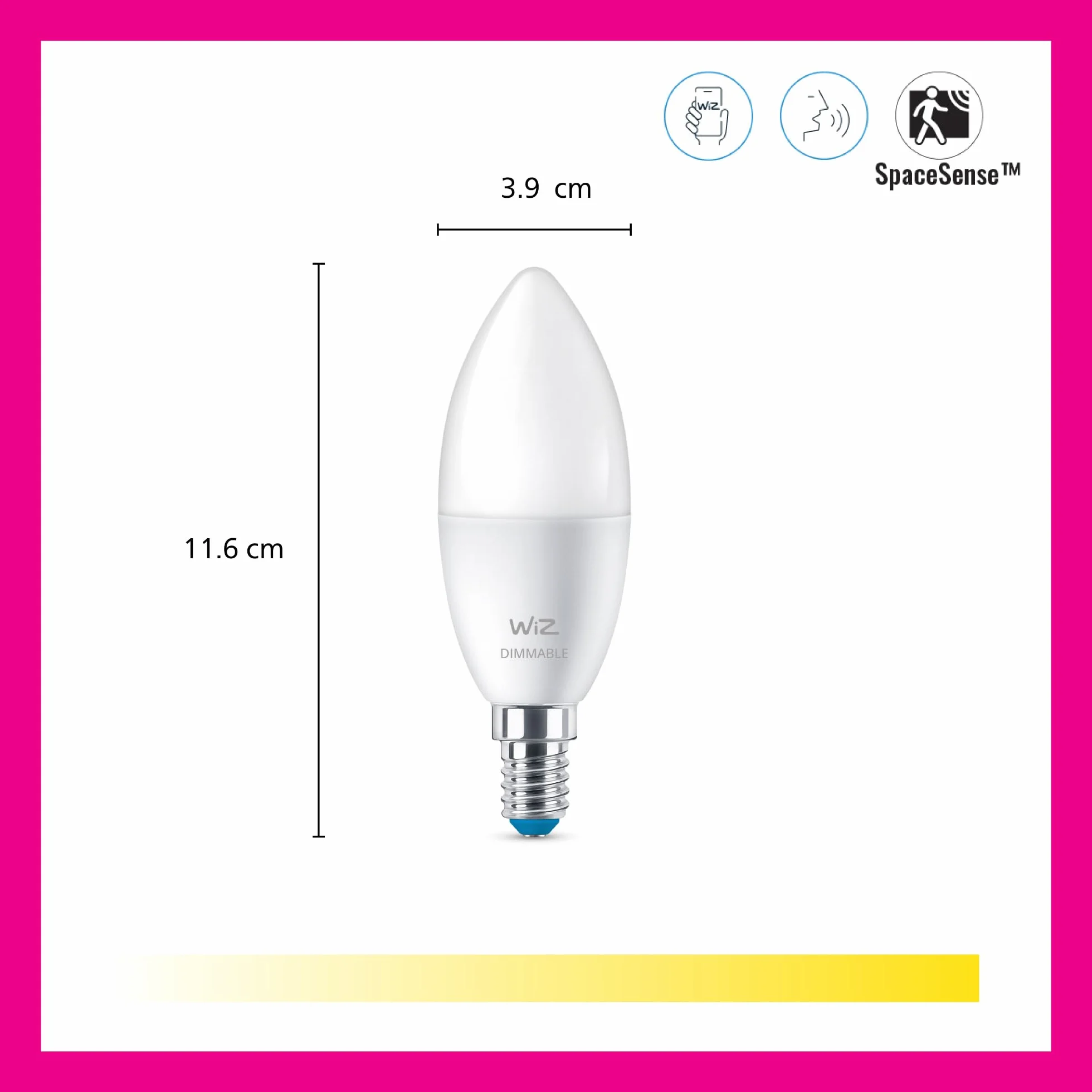 Wi-Fi BLE 40W C37 E14 922-65 RGB 1PF/6