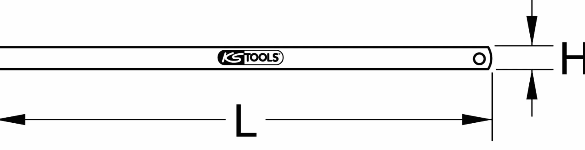 KS Tools 300.0104 Elastyczny przymiar stalowy, 300mm