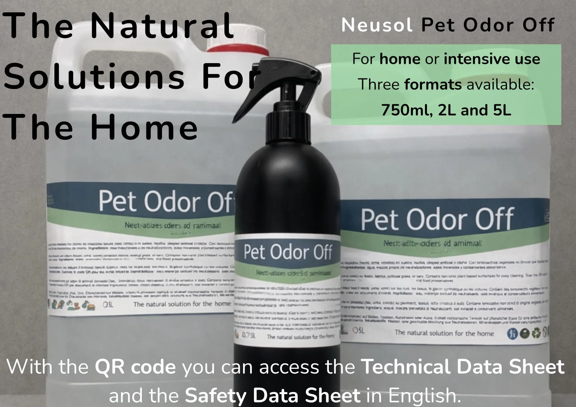 Pet Odor Off - Naturalny neutralizator | Usuwa zapachy zwierząt: mocz, wymioty, odchody itp. Na podłogach, ścianach, tekstyliach, trawnikach itp. | Bezpieczna formuła bez CLP i zapachu - 2