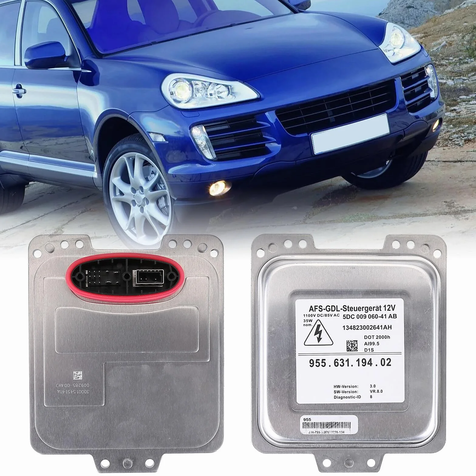 D1S ksenonowy sterownik reflektorów 5DC00928500, kompatybilny z Cayenne 2007-2010, ksenonowy, balast HID, moduł 95563119401 95563119402 35 W 85 V Xenon Headlight Control Unit