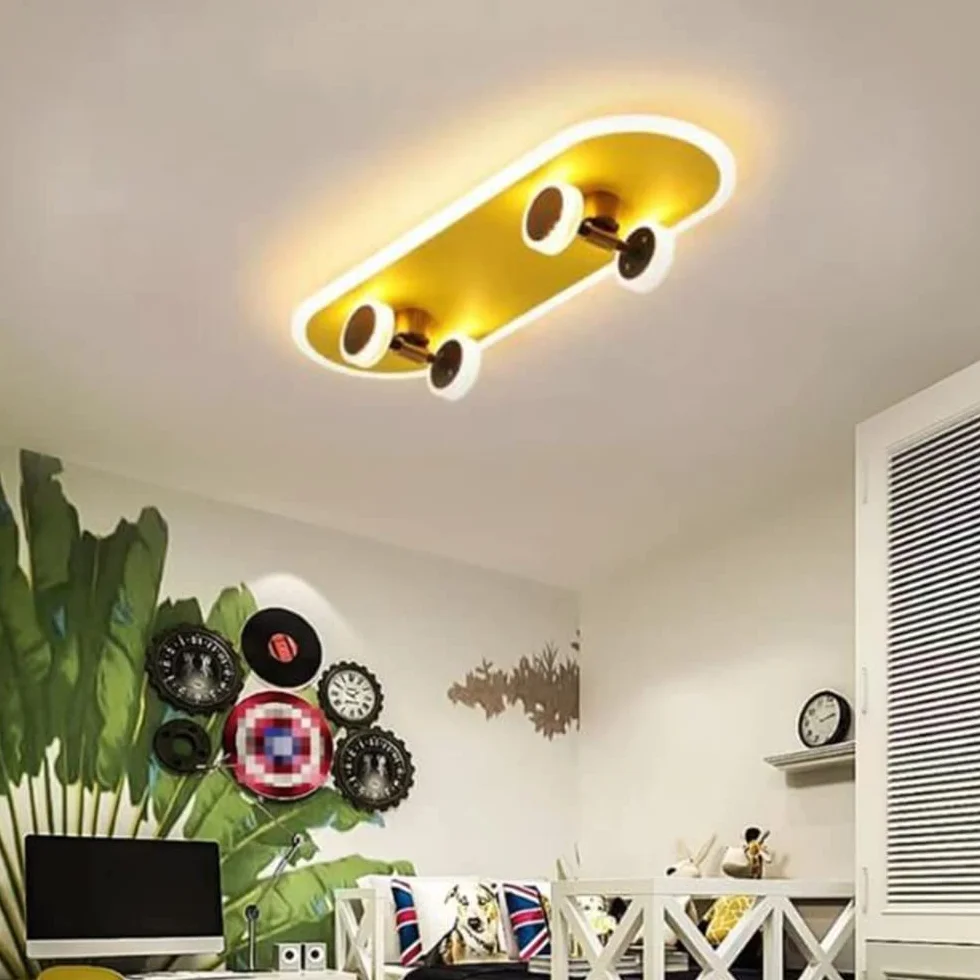 Lampa sufitowa LED dla dzieci deskorolka ściemnialna akryl 60cm