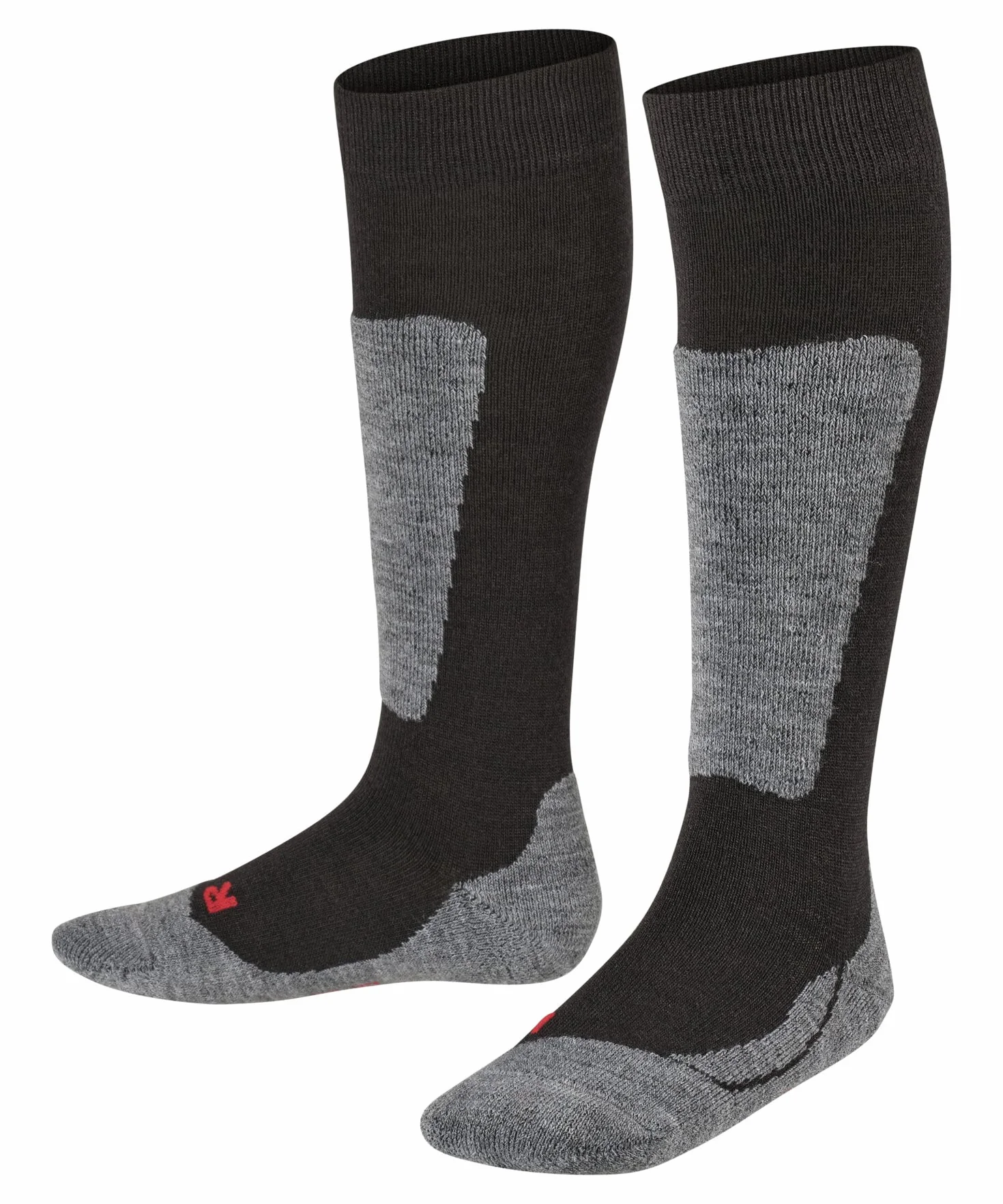 FALKE Uniseks - dzieci Skarpety narciarskie Active Ski K Kh Wełna ciepłe grube 1 Para, Czarny Black 3000, 39-42
