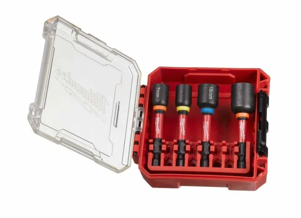 Milwaukee SHOCKWAVE Impact Duty 4-Piece Magnetic Socket Adapter Set
