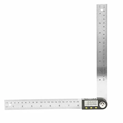 Kątomierz cyfrowy, 0-390 mm kątomierz cyfrowy 360° z wyświetlaczem LCD
