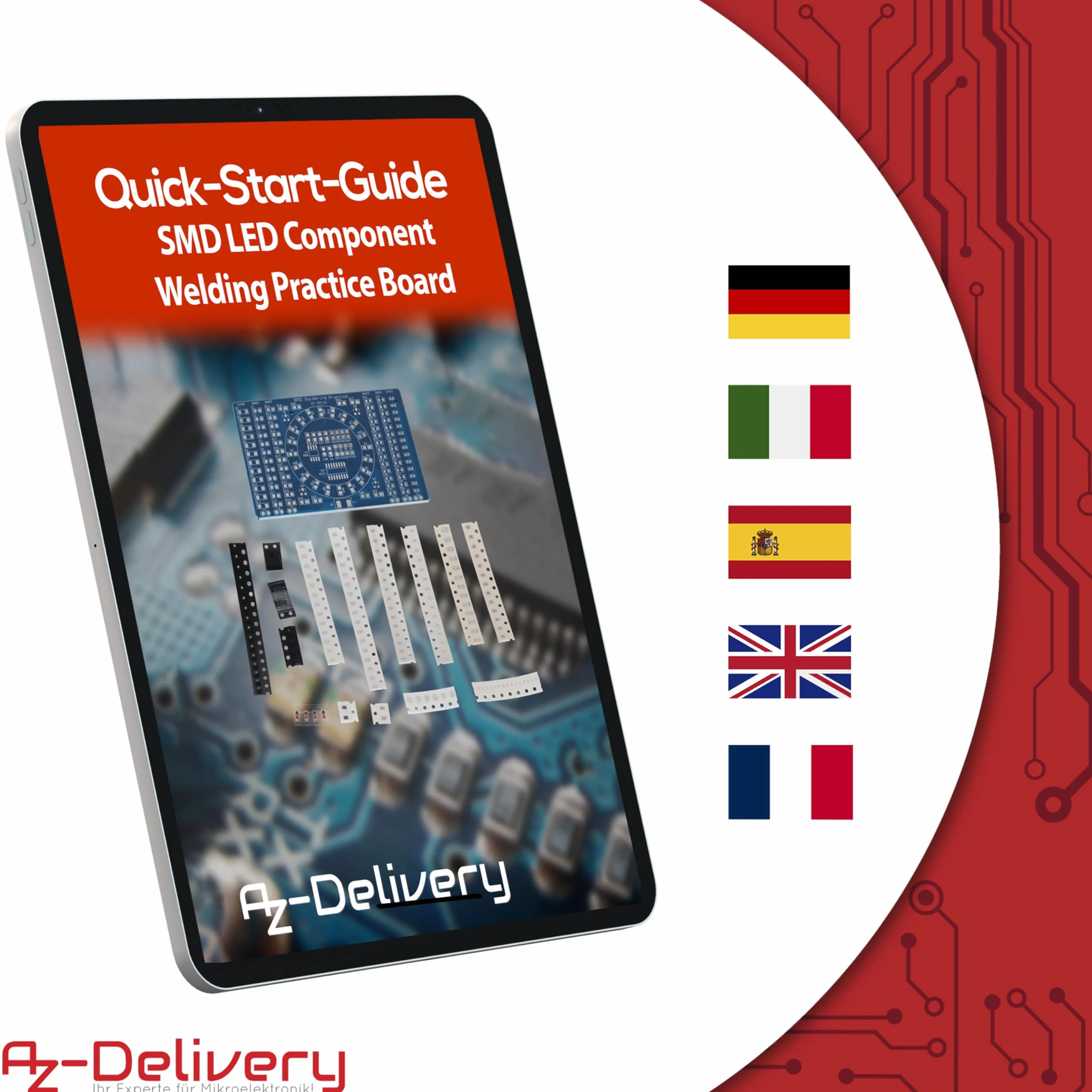 AZDelivery NE555 SMD zestaw do lutowania DIY moduł LED