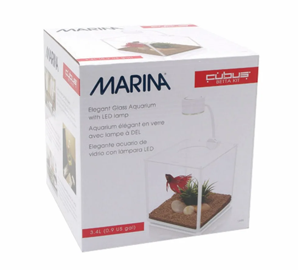 Marina Betta Kit akwarium szklane 3,4 l z lampką LED