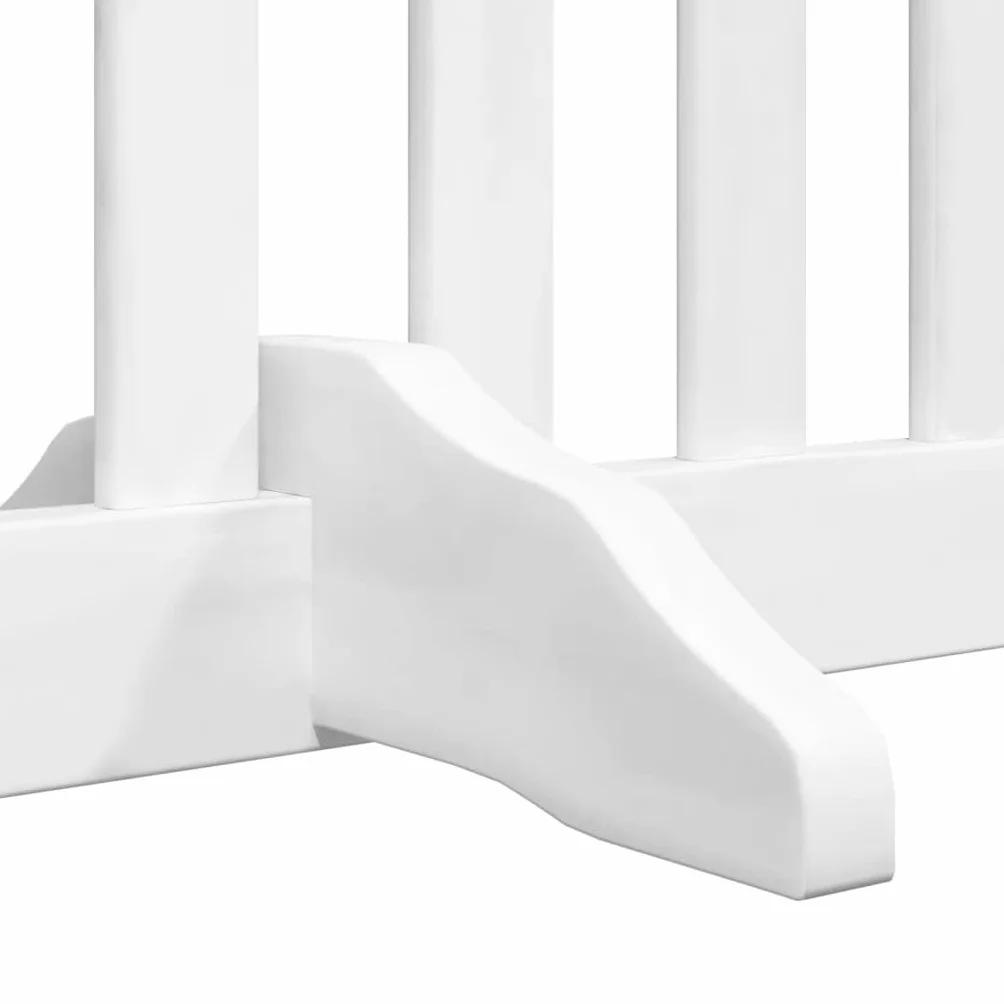 vidaXL Składana bramka dla psa, z drzwiami, 4 panele, biała, 320 cm, bramka dla zwierząt, bramka bezpieczeństwa dla psów, bramka bezpieczeństwa dla psa