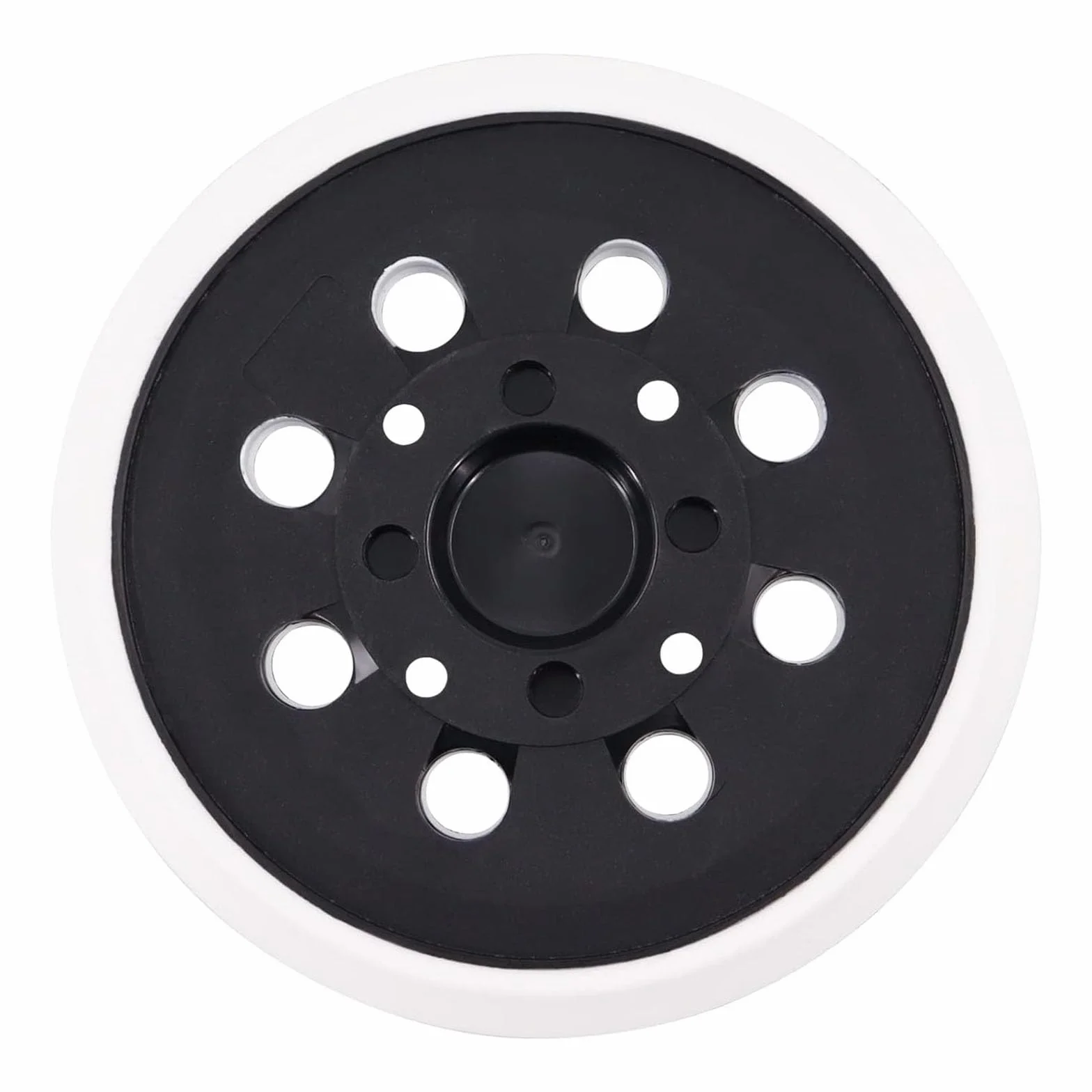 Tarcza szlifierska 125 mm z rzepem podtrzymująca dla Bosch, płyta szlifierska 125 mm z rzepem, akcesoria do szlifierki mimośrodowej PEX 300/400 AE/4000 AE/AdvancedOrbit 18 (Biały)