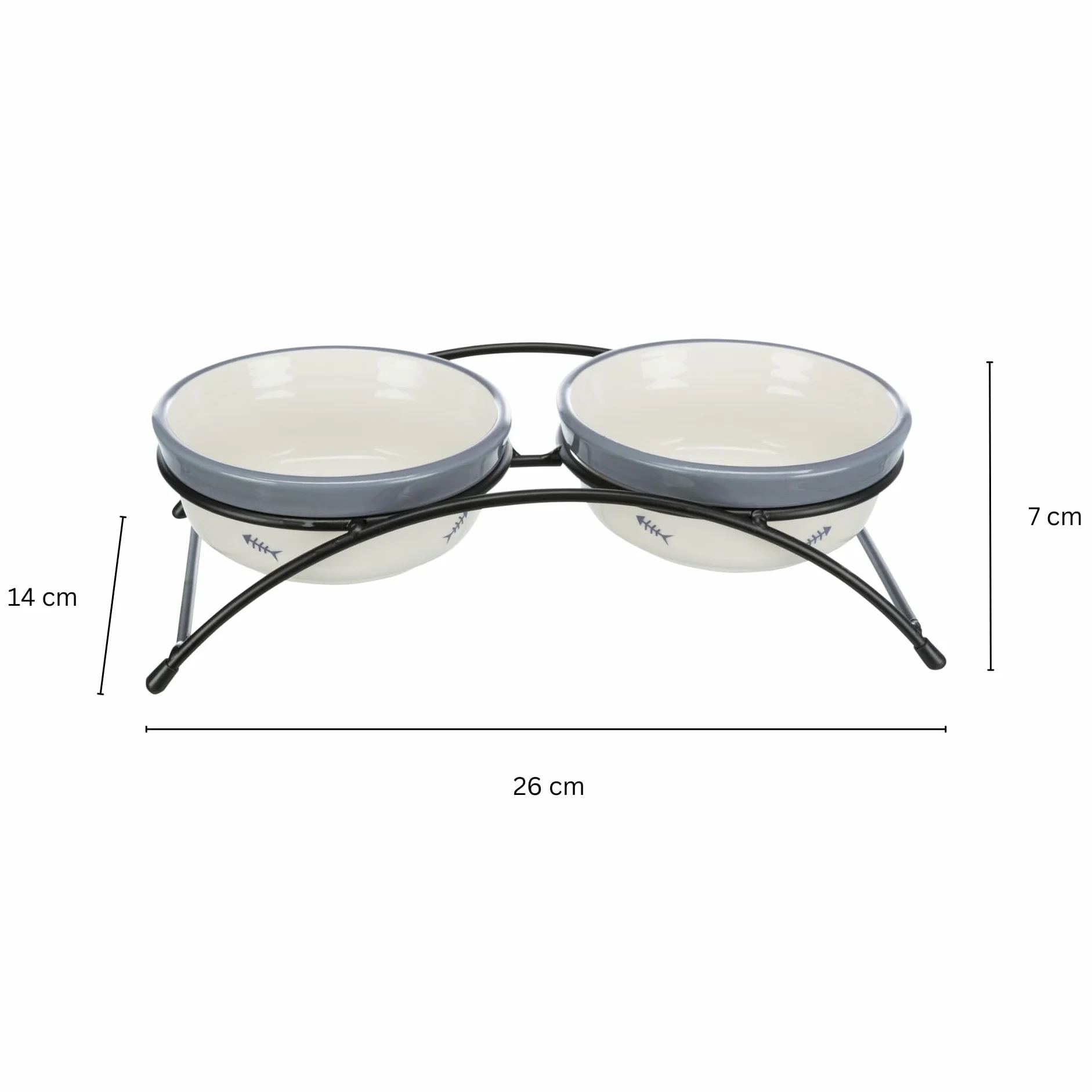 Miska ceramiczna Trixie z nadrukami łap dla psów, 1,4 litra/20cm, różne kolory (brązowy lub ciemnobrązowy)