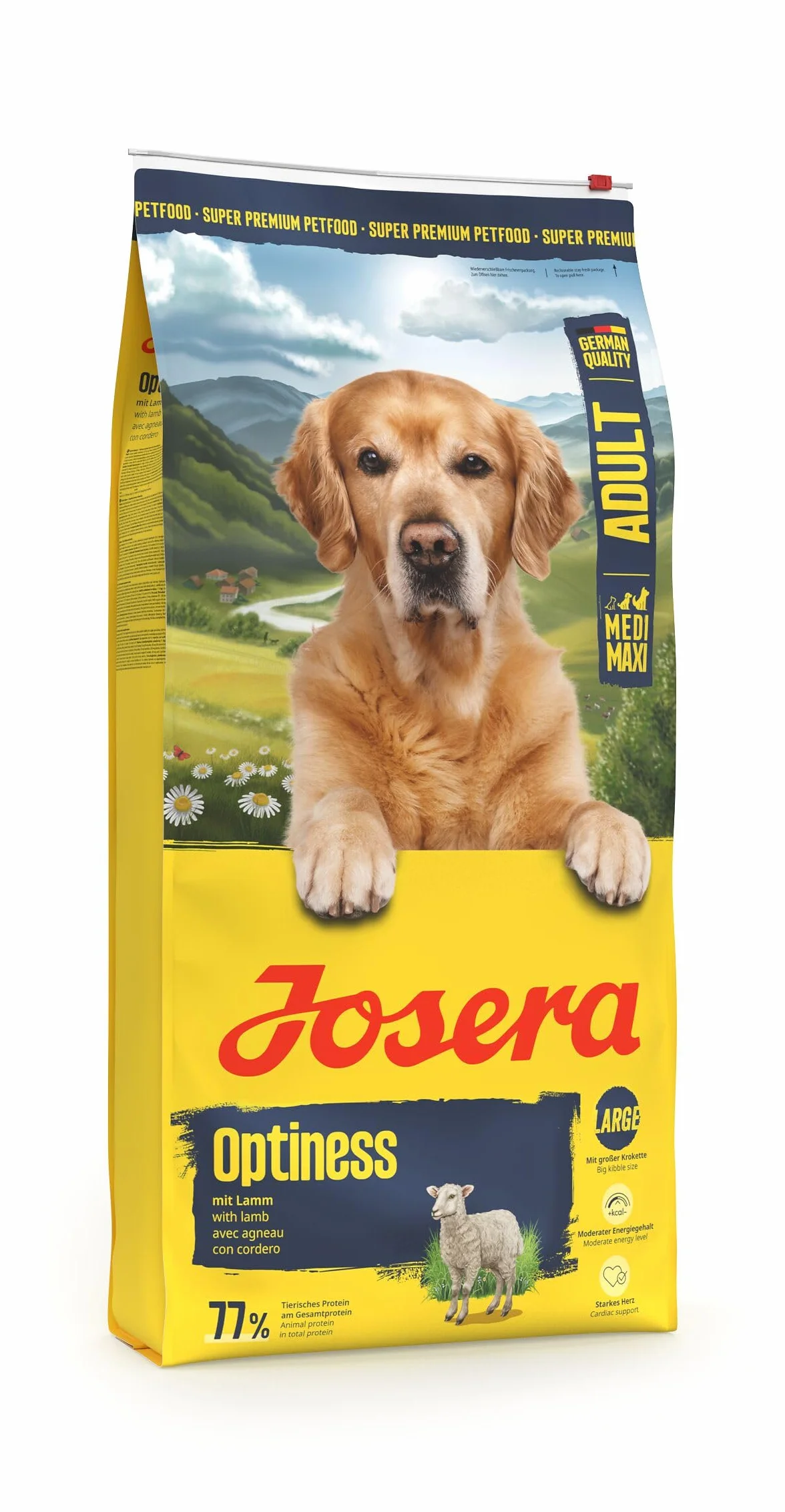 Josera Adult Optiness 12,5kg Karma Dla Wybrednych Psów z Jagnięciną