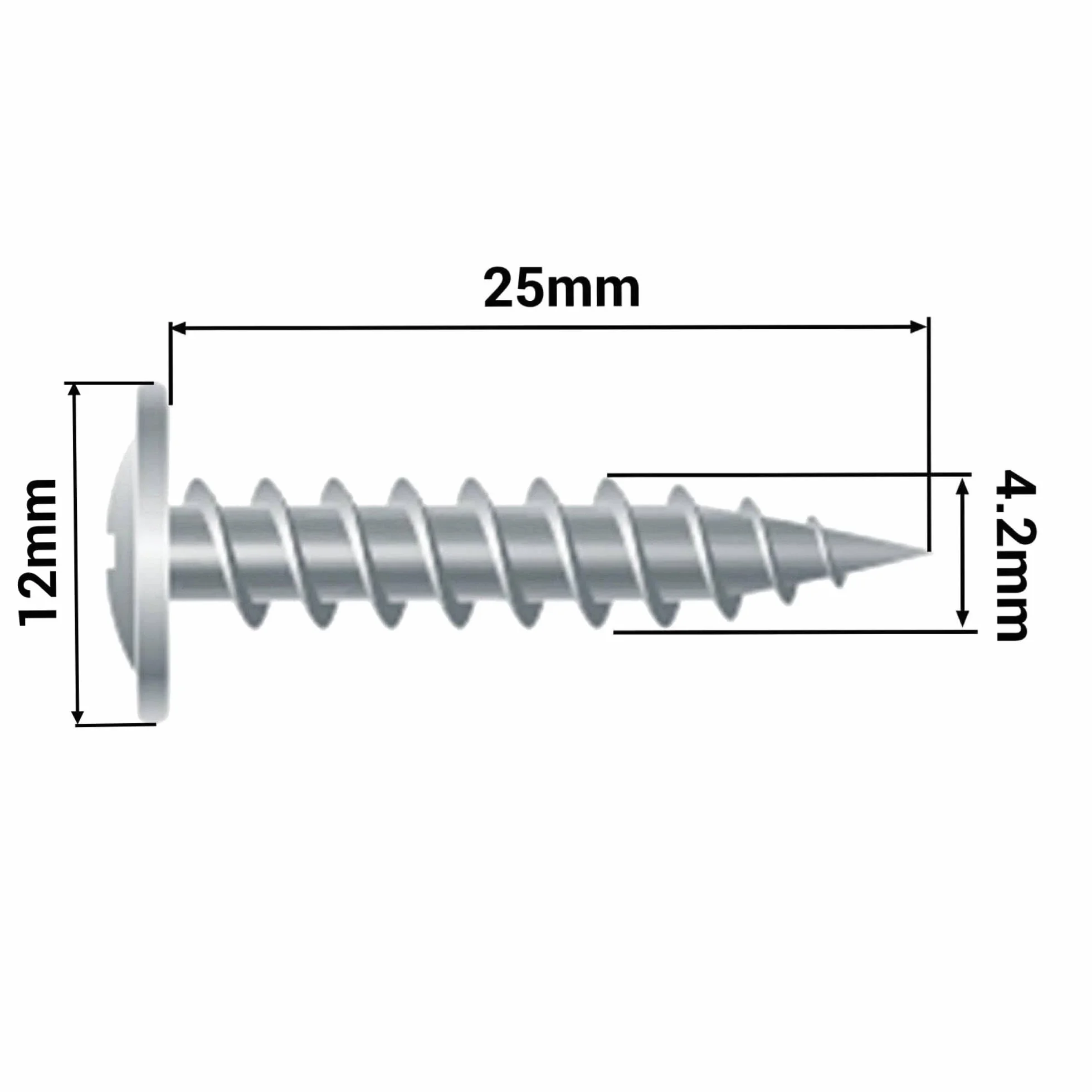 SKIR'CO (50 sztuk) 4,2 x 25 mm Malowane wkręty samogwintujące do drewna Śruba z łbem kratownicy ze zmodyfikowanym PH (brązowy szary RAL 8019)