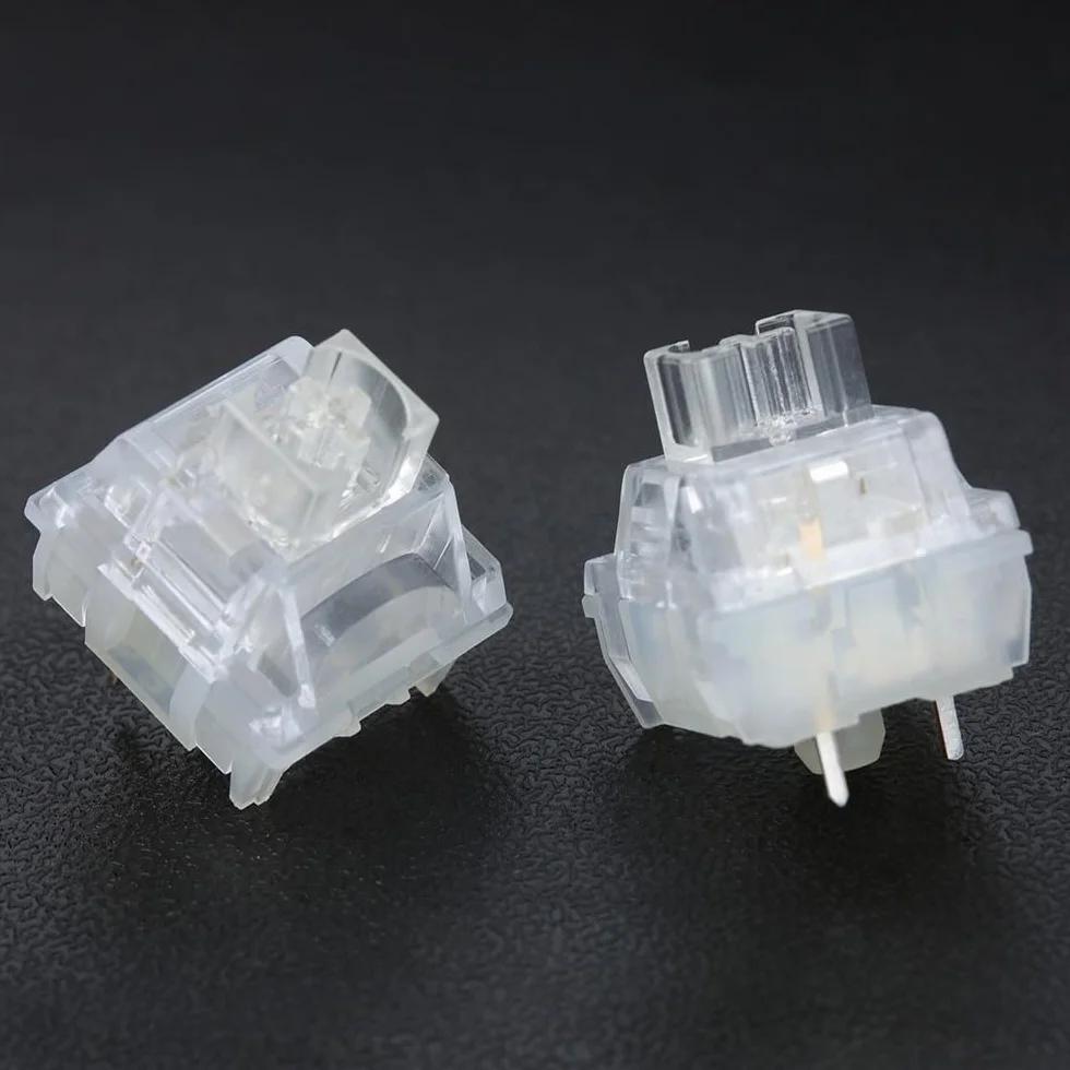 TTC Frozen Silent V2 Switch, Transparent RGB Pre-Lubed Silent Linear Mechanical Keyboard Switch(110PCS)