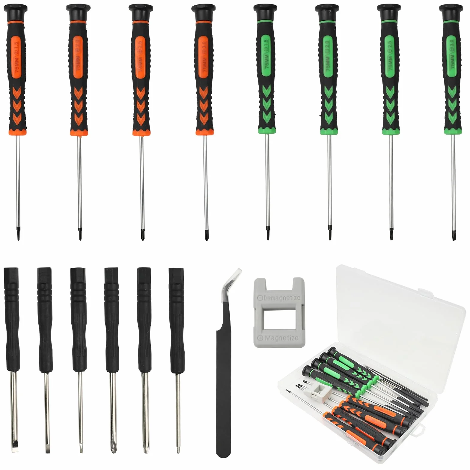 Zestaw mini śrubokrętów, zestaw śrubokrętów zegarmistrzowskich, precyzyjnych wkrętaków do komputera, iPhone'a, iPada, laptopa, PS4, PS5, Xbox, telefonu komórkowego, Macbooka itp