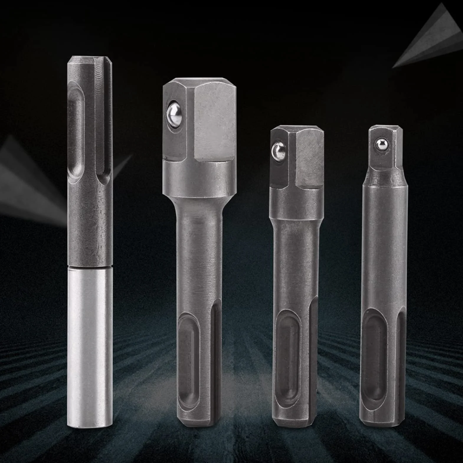 Jeffergarden Adapter SDS, Adapter Gniazda Sześciokątnego 1/4 Cala na Zestaw Adapterów Nasadek Udarowych 1/4 3/8 /2 do Nakrętek śrubowych Dowolna Wiertarka i Wkrętak Ręczny, Elastyczne