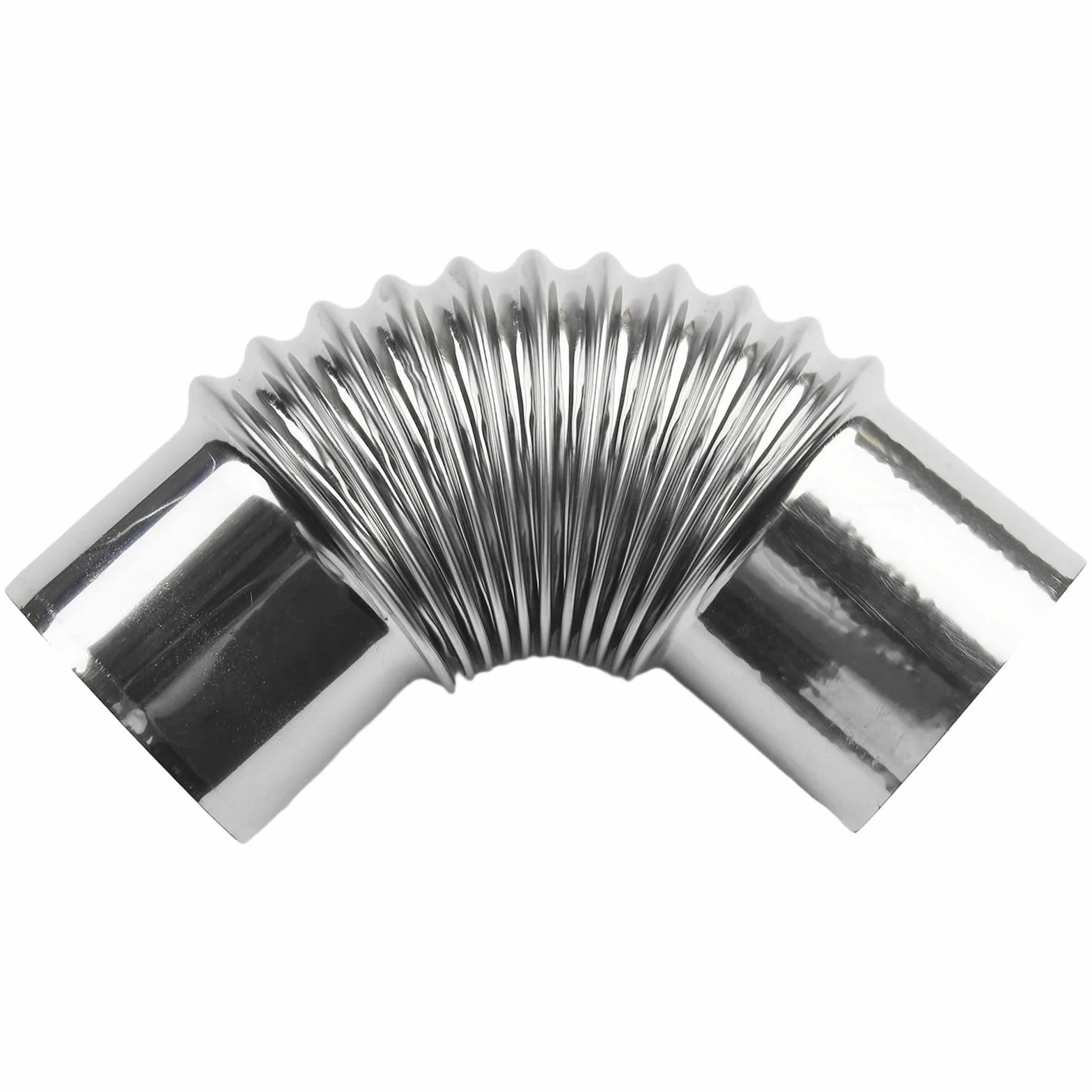 Kolanko rury kominowej ze stali nierdzewnej, wkładka kominowa, rura stalowa do pieców, kominków, grilla, wentylacja, wiele rozmiarów, 50-100 mm, srebrna (60 mm)