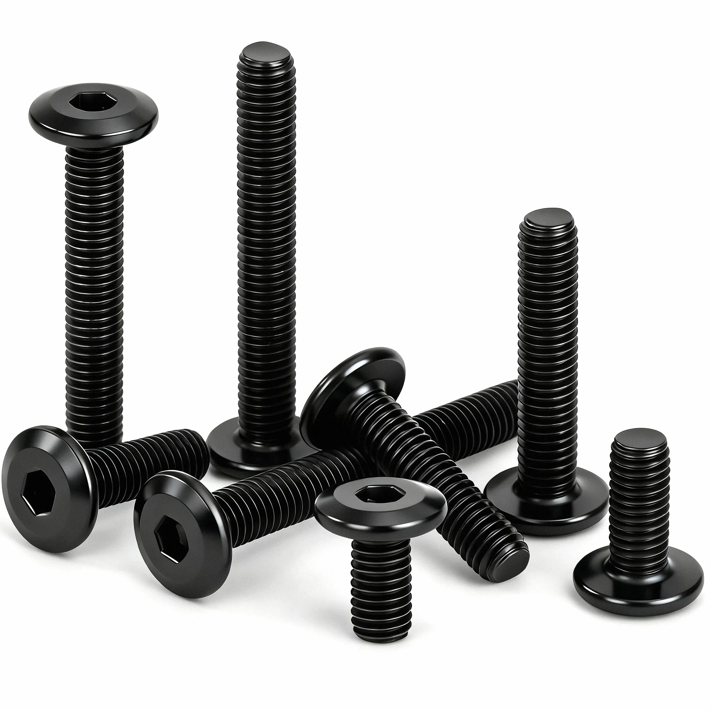 25 szt. Śruba z łbem płaskim z łbem sześciokątnym M5 x 12 mm pełny gwint ze stali nierdzewnej A2 z kluczem Allen do mebli DIY Naprawa