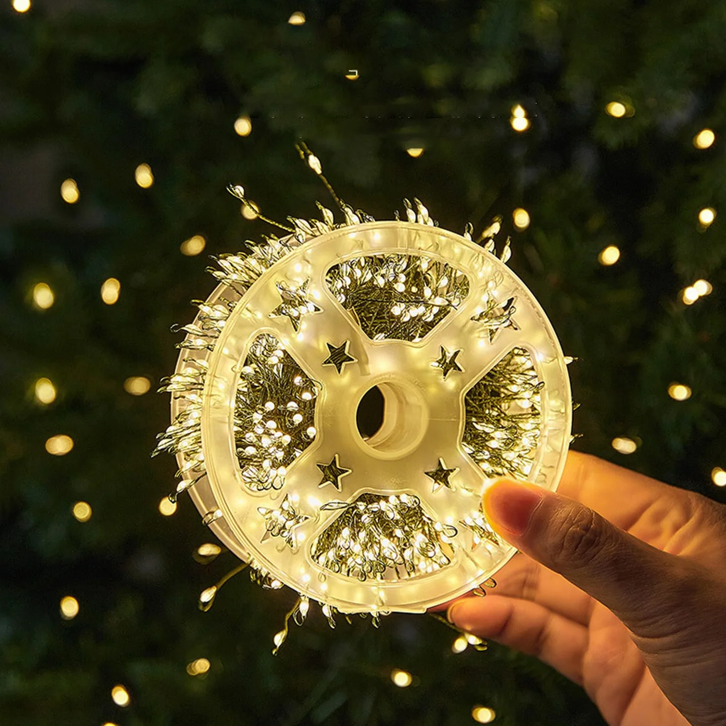 Lampki choinkowe LED 400 diod 20m, ciepłe białe, 8 trybów świecenia, pilot i timer 6h/18h, wodoodporne IP66, lampki Choinkowe Zewnętrzne i Wewnętrzne