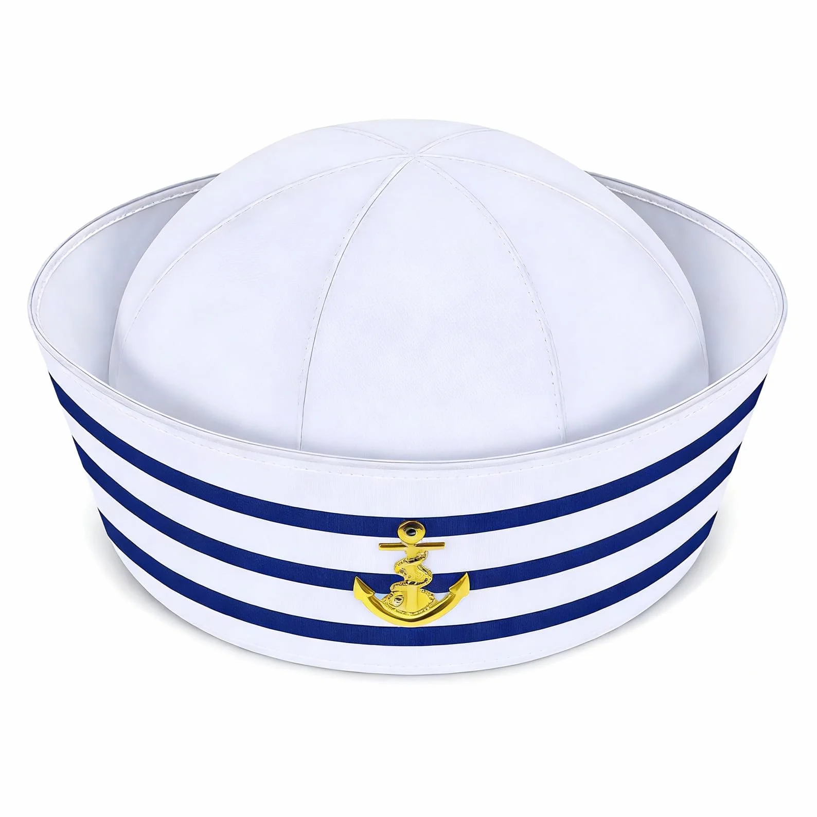 Czapka marynarska dla kobiet i mężczyzn, kostium marynarza, czapka kapitana, czapka marynarska, czapka marynarska, czapka marynarska, niebieska czapka żeglarska, czapka żeglarska, czapka na karnawał