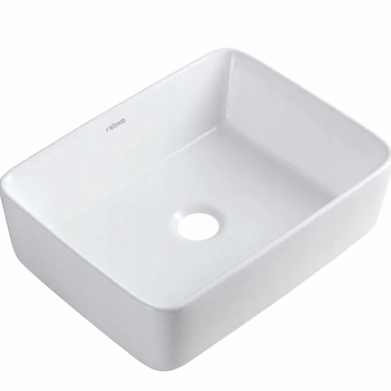 Umywalka nablatowa ceramiczna stawiana biała na blat loft nowoczesna 49x38x14 cm stylowa funkcjonalna minimalistyczna elegancka industrialna kompaktowa praktyczna