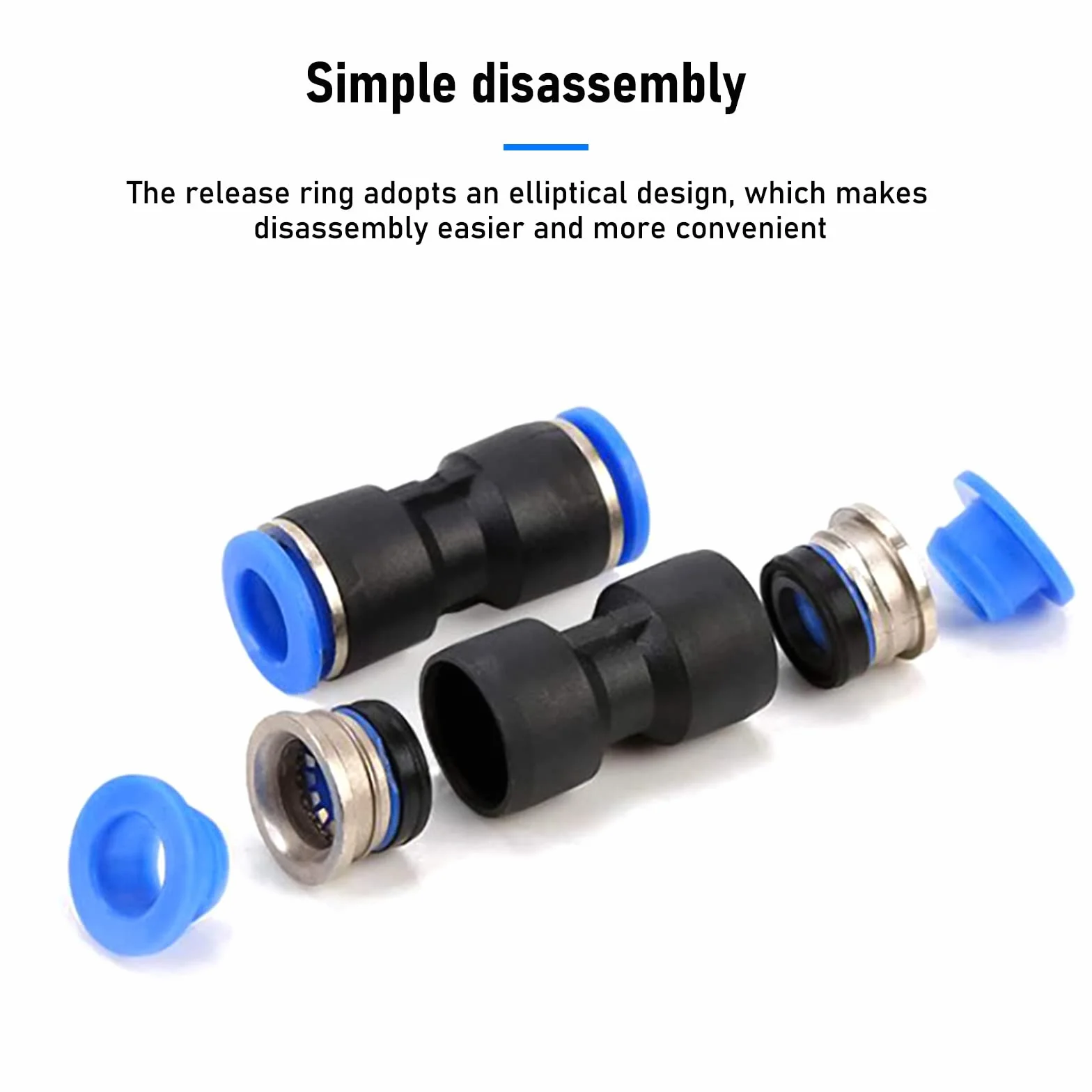 Dokeno 40 sztuk prostych złączek pneumatycznych Push 4 mm/6 mm/8 mm/10 mm