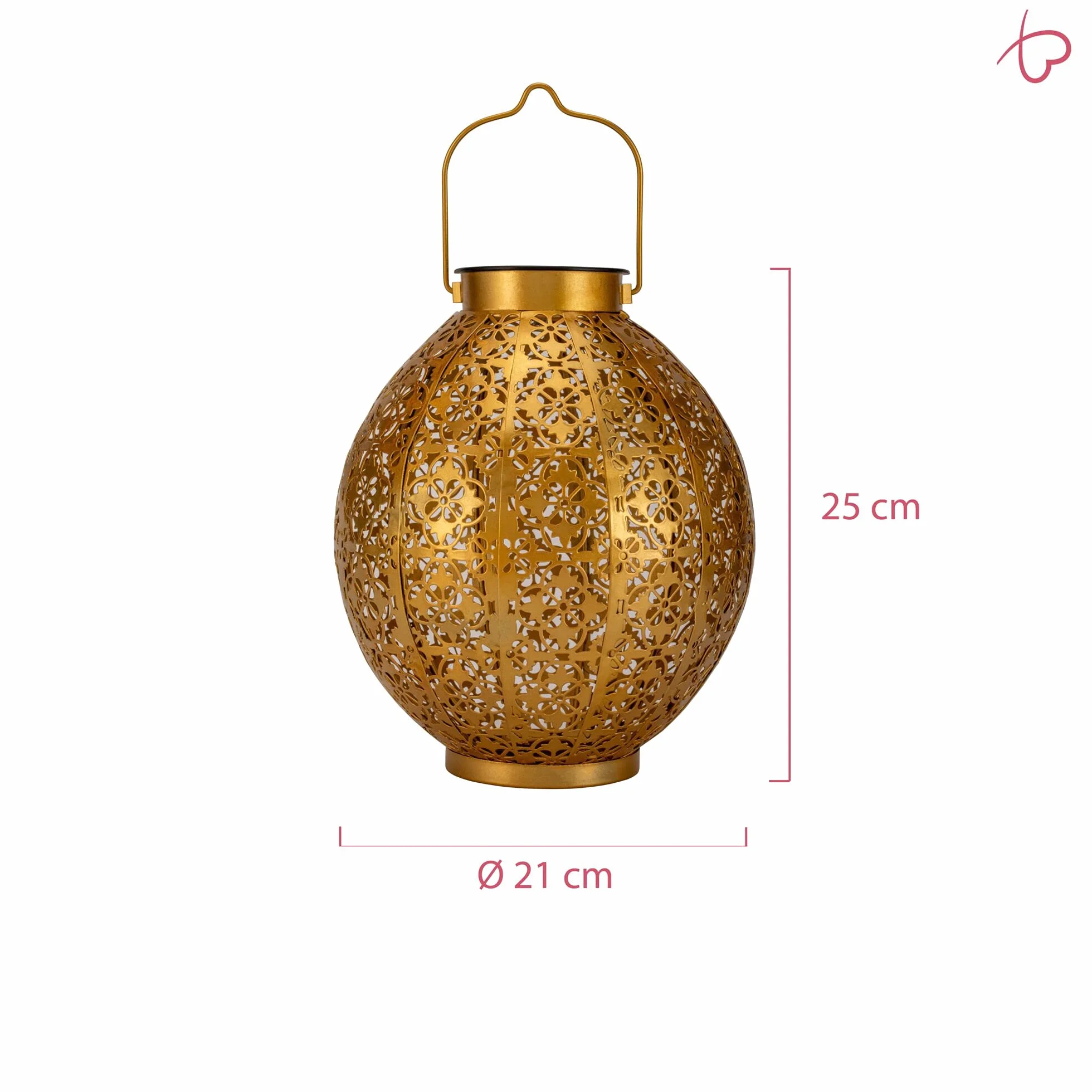 Pauleen 48176 Sunshine Aura lampa solarna na balkon lub do ogrodu, złota, oświetlenie zewnętrzne, metalowa, 3000 K