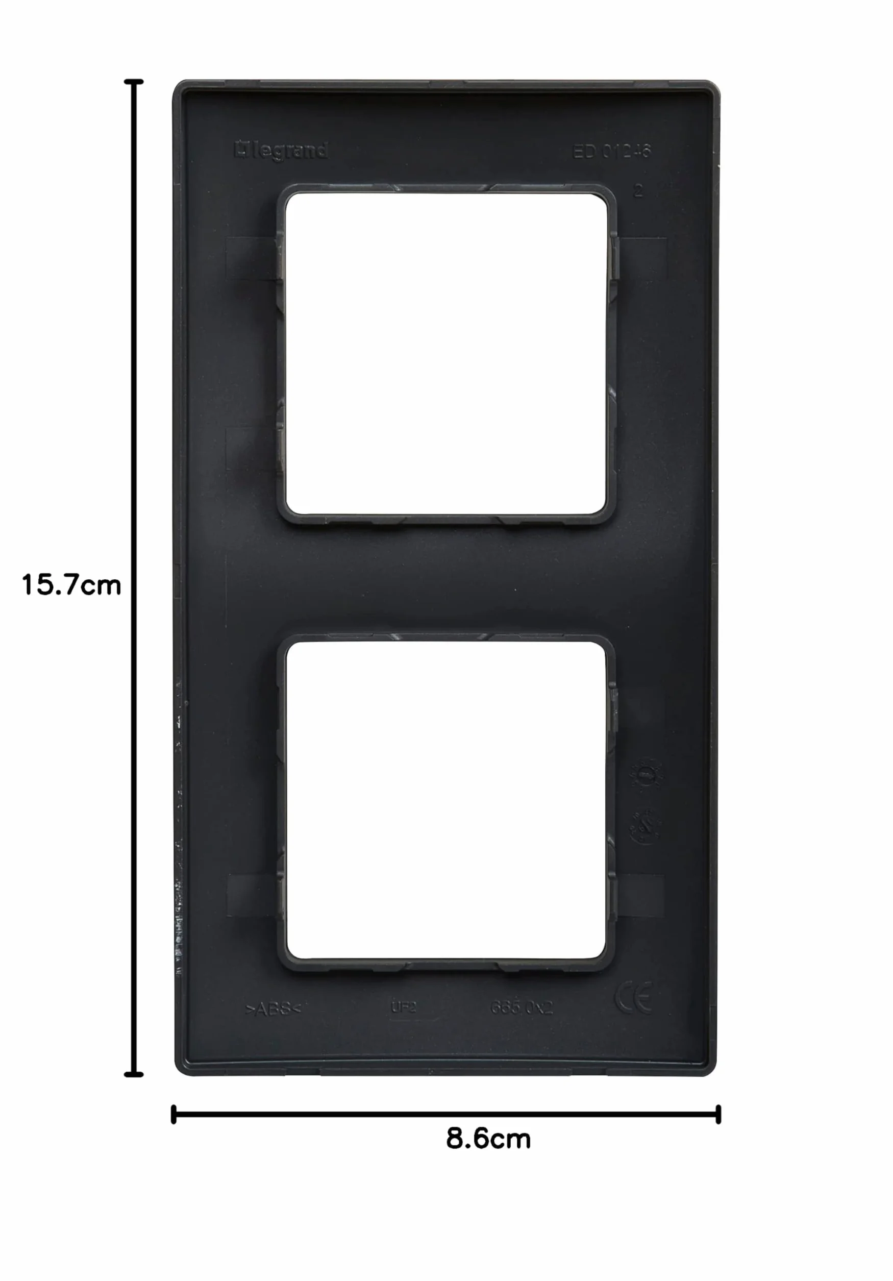 LEGRAND Ramka, 2 elementy, osłona mechanizmu serii Niloé Monobloc, czarna, 396416
