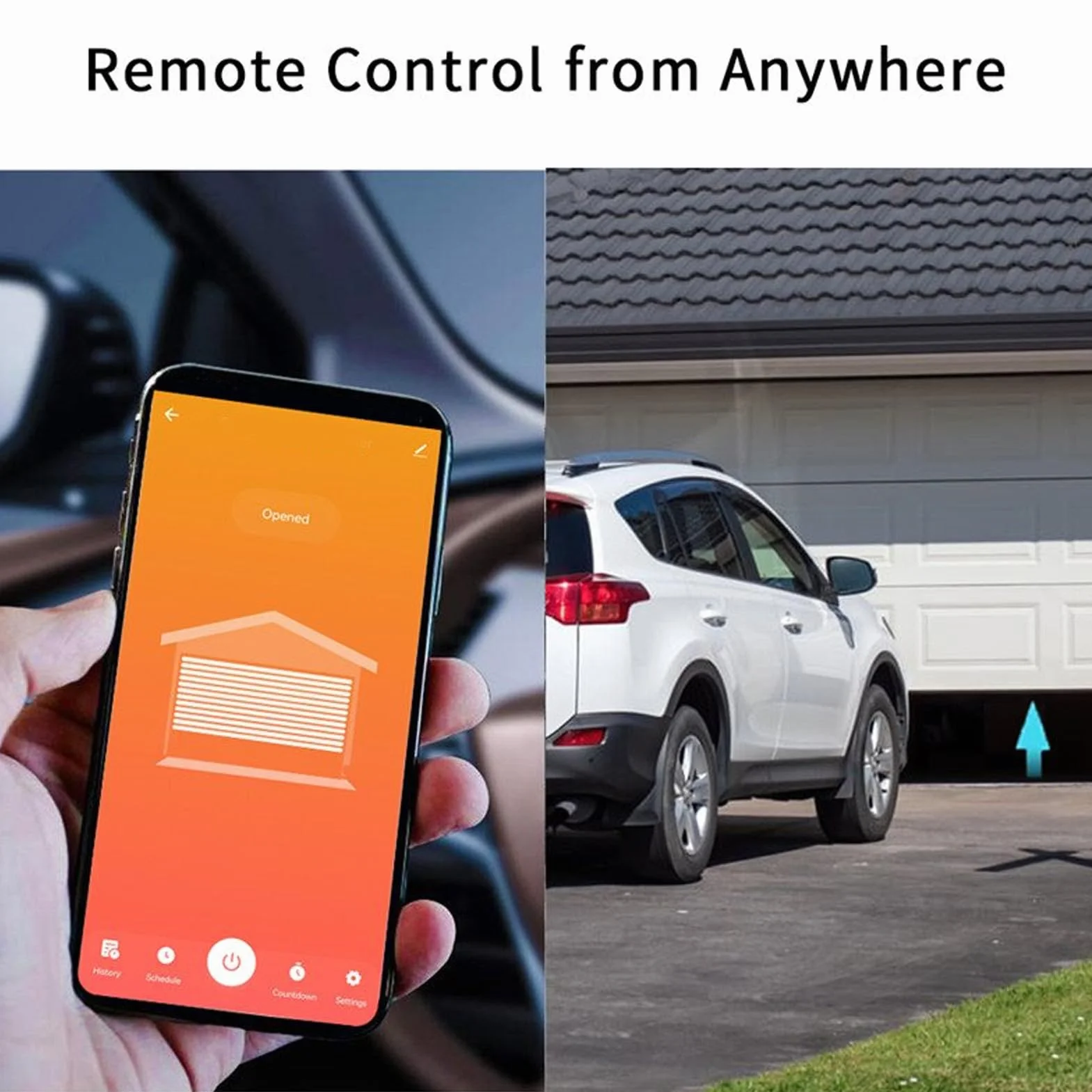 Zestaw do Otwierania Drzwi Garażowych, Zdalne Sterowanie Głosowe APP WiFi Inteligentny Kontroler Drzwi Garażowych dla Tuya Zigbee 100-240V