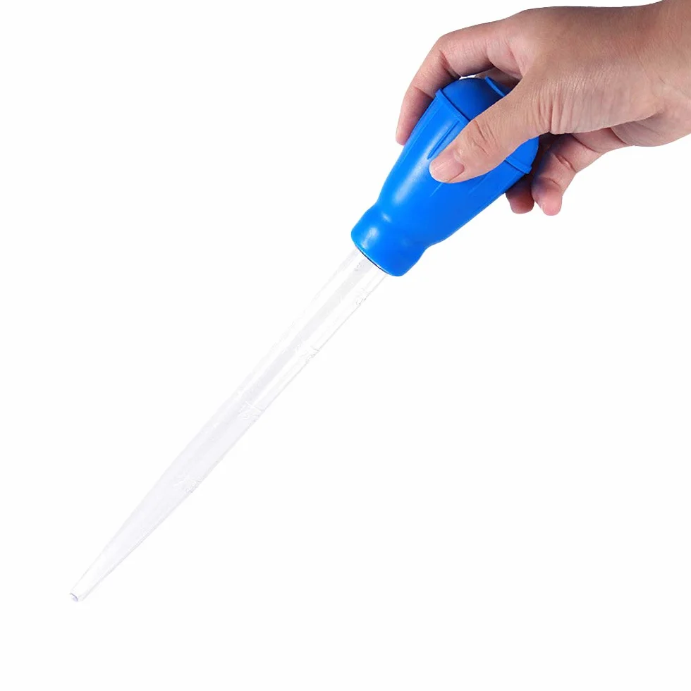Długi akrylowy karmnik do akwarium z rurką przedłużającą 30 cm