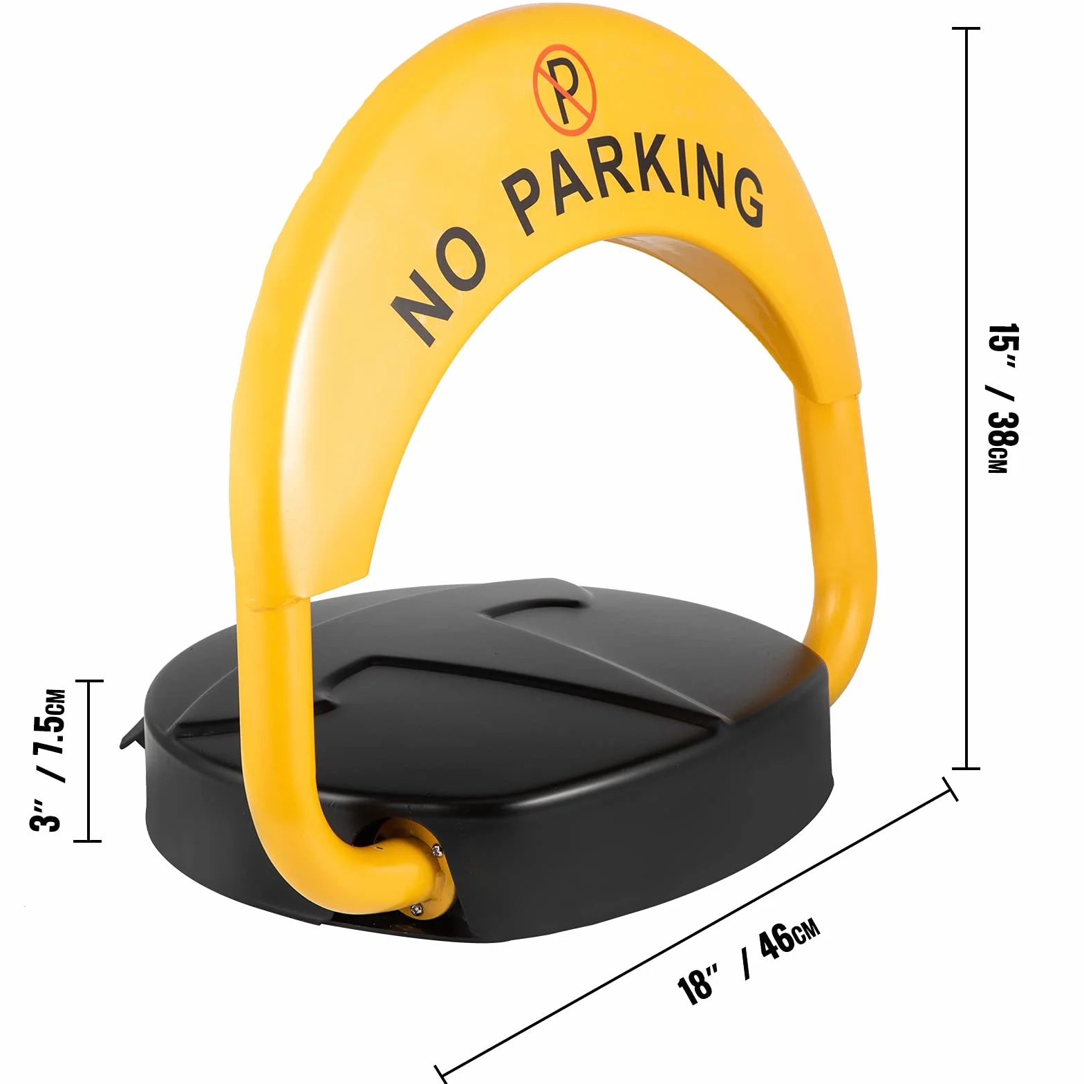 VEVOR Zwijana bariera parkingowa, pilot zdalnego sterowania 15 m, inteligentny system alarmowy, czarna