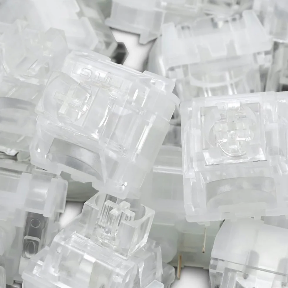 TTC Frozen Silent V2 Switch, Transparent RGB Pre-Lubed Silent Linear Mechanical Keyboard Switch(110PCS)
