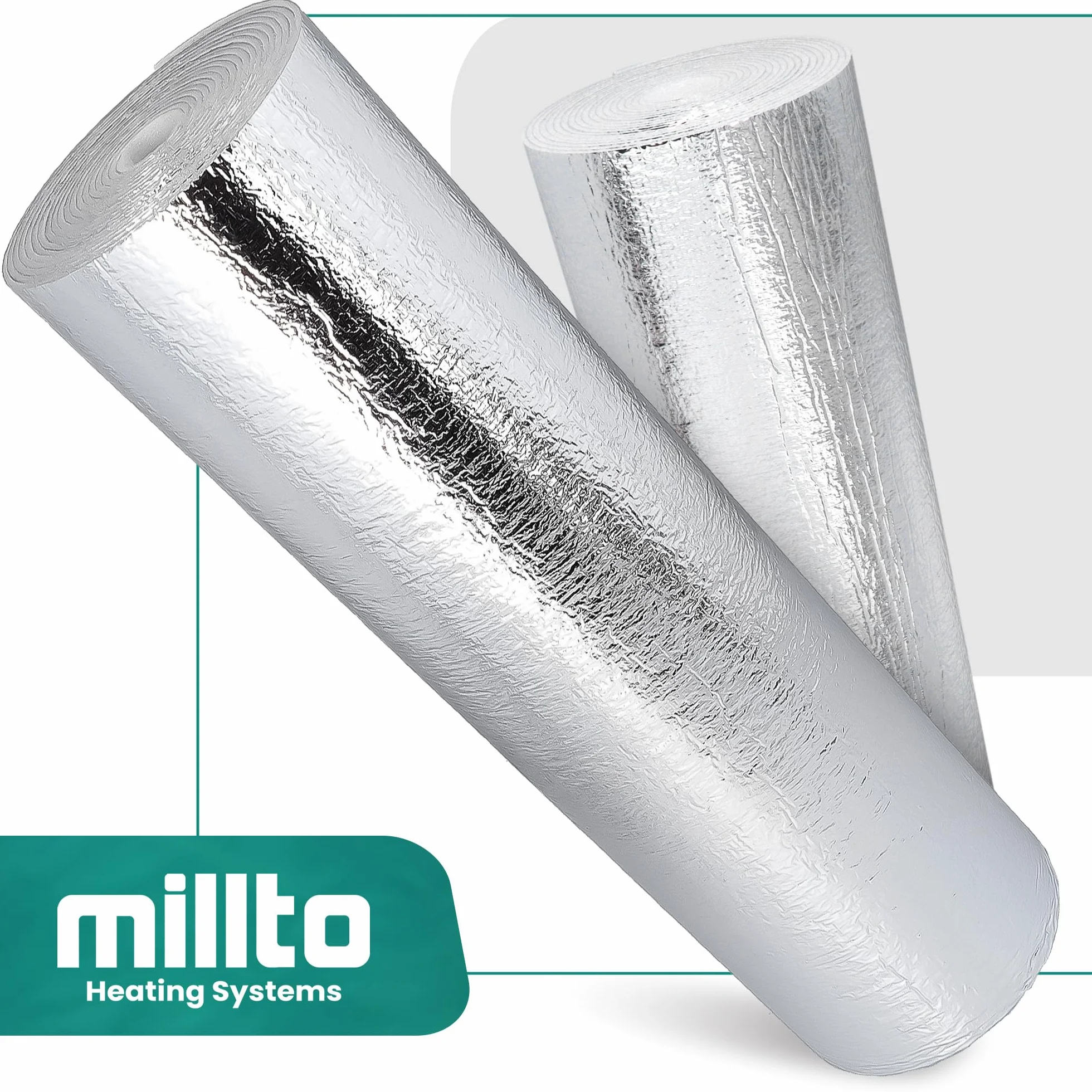 Millto Ekran Zagrzejnikowy Mata Aluminiowa 2,5m Pianka Termoizolacyjna Izolacja Ścienna Folia Odblaskowa
