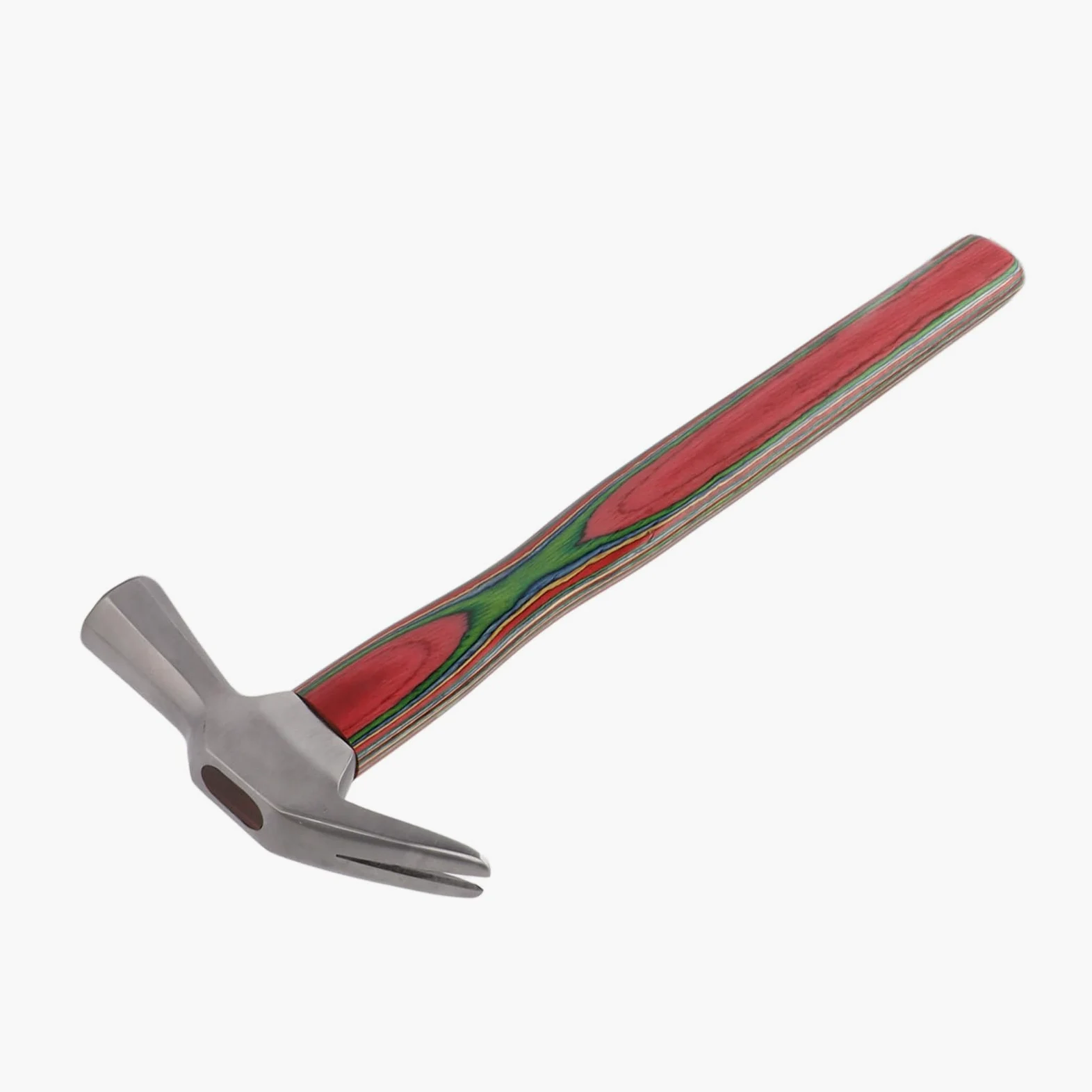 AMONIDA Młotek Kowalski Stalowy Drewniany Uchwyt Magnetyczne Narzędzie do Gwoździ w Kształcie Podkowy do Pielęgnacji Kopyt 37,2 Cm