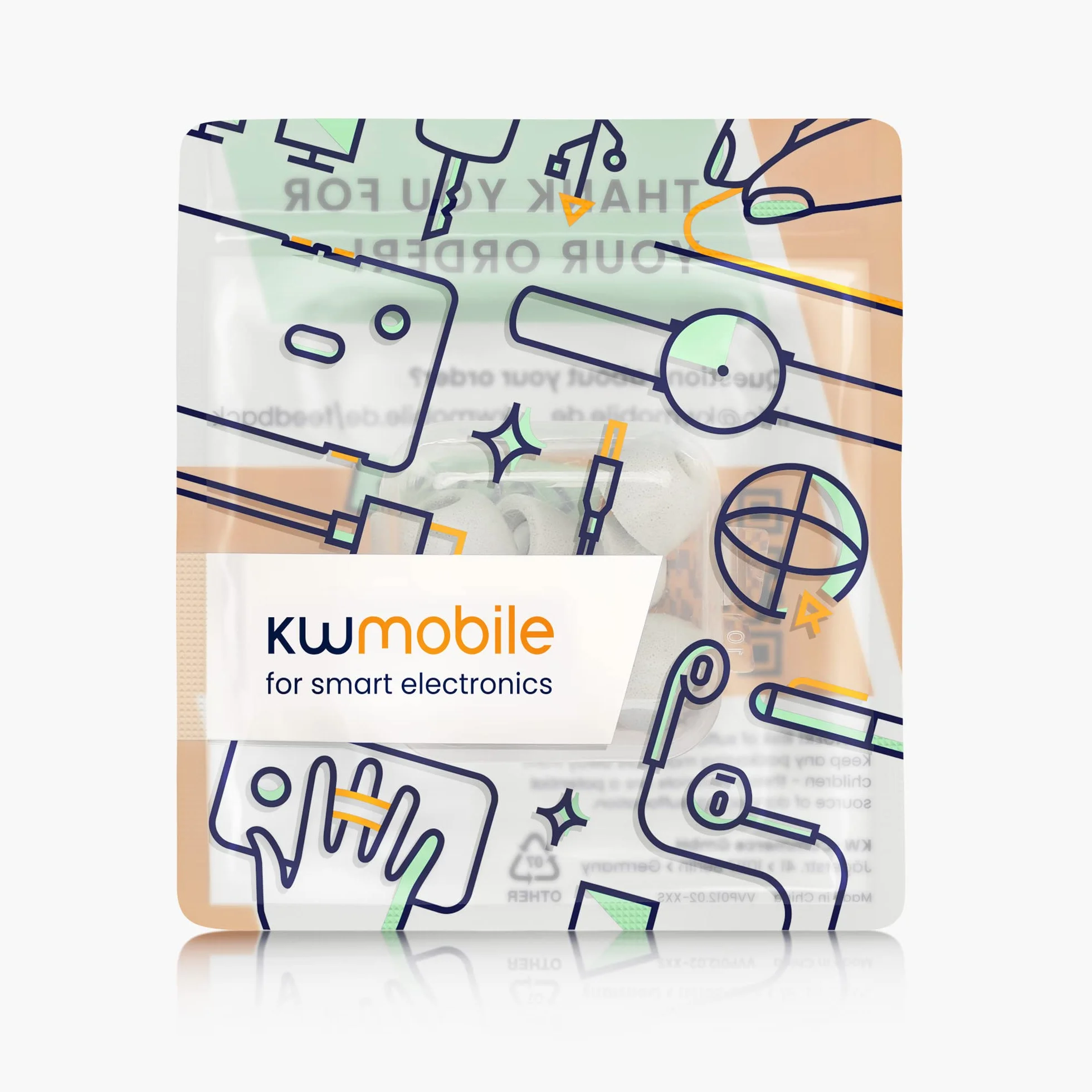 kwmobile Zamienne końcówki do uszu kompatybilne z Jabra Elite 75t /65t / Active - zestaw 6 sztuk - końcówki douszne z pianki memory - szare