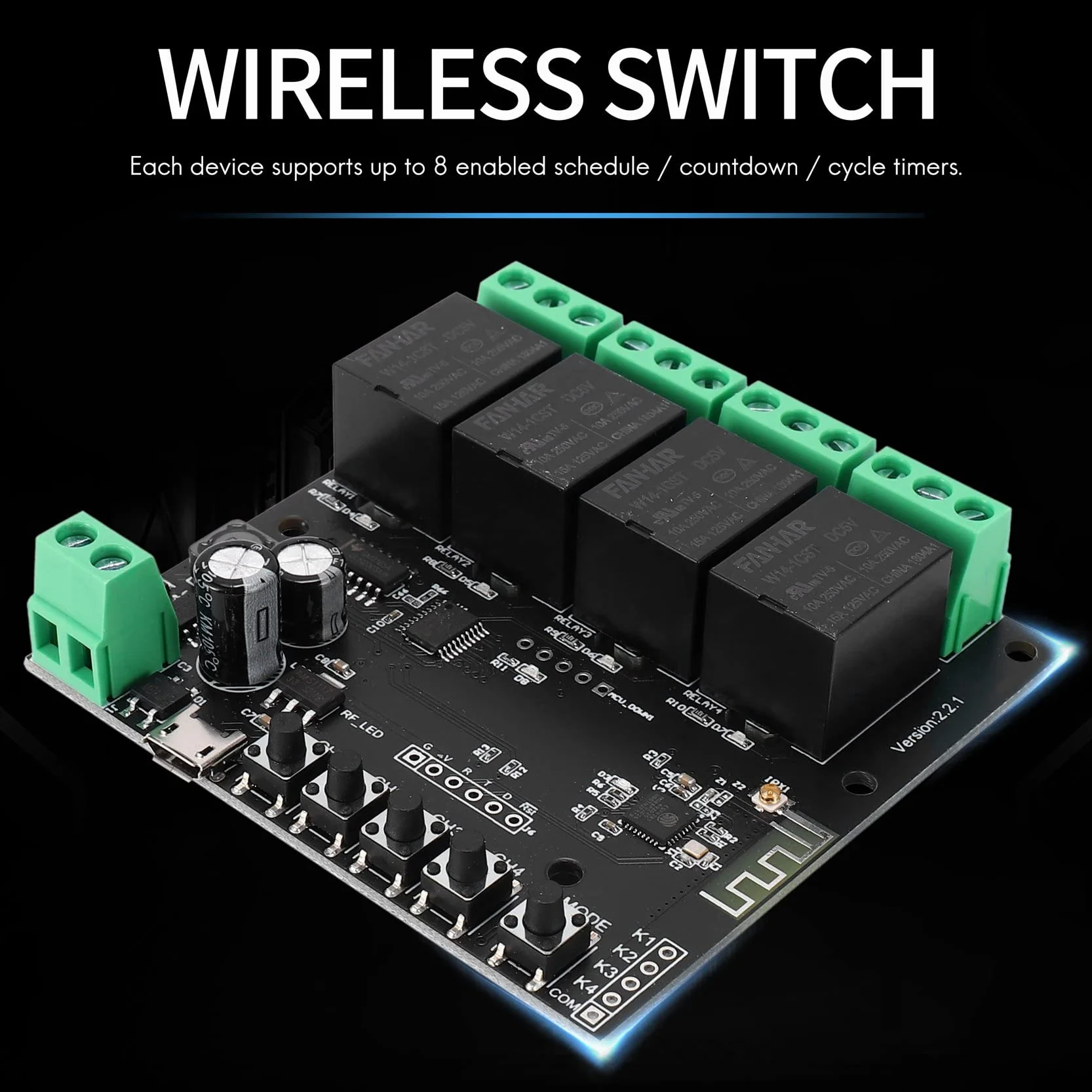 Tuya 4CH WiFi przełącznik bezprzewodowy przekaźnik inteligentny do domu