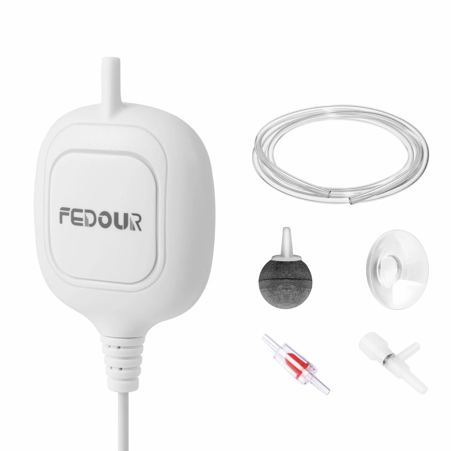 FEDOUR Nano cicha pompka powietrza do akwarium, mini pompka powietrza do akwariów, pompa tlenowa do akwariów do 80 l Betta, akwarium nano