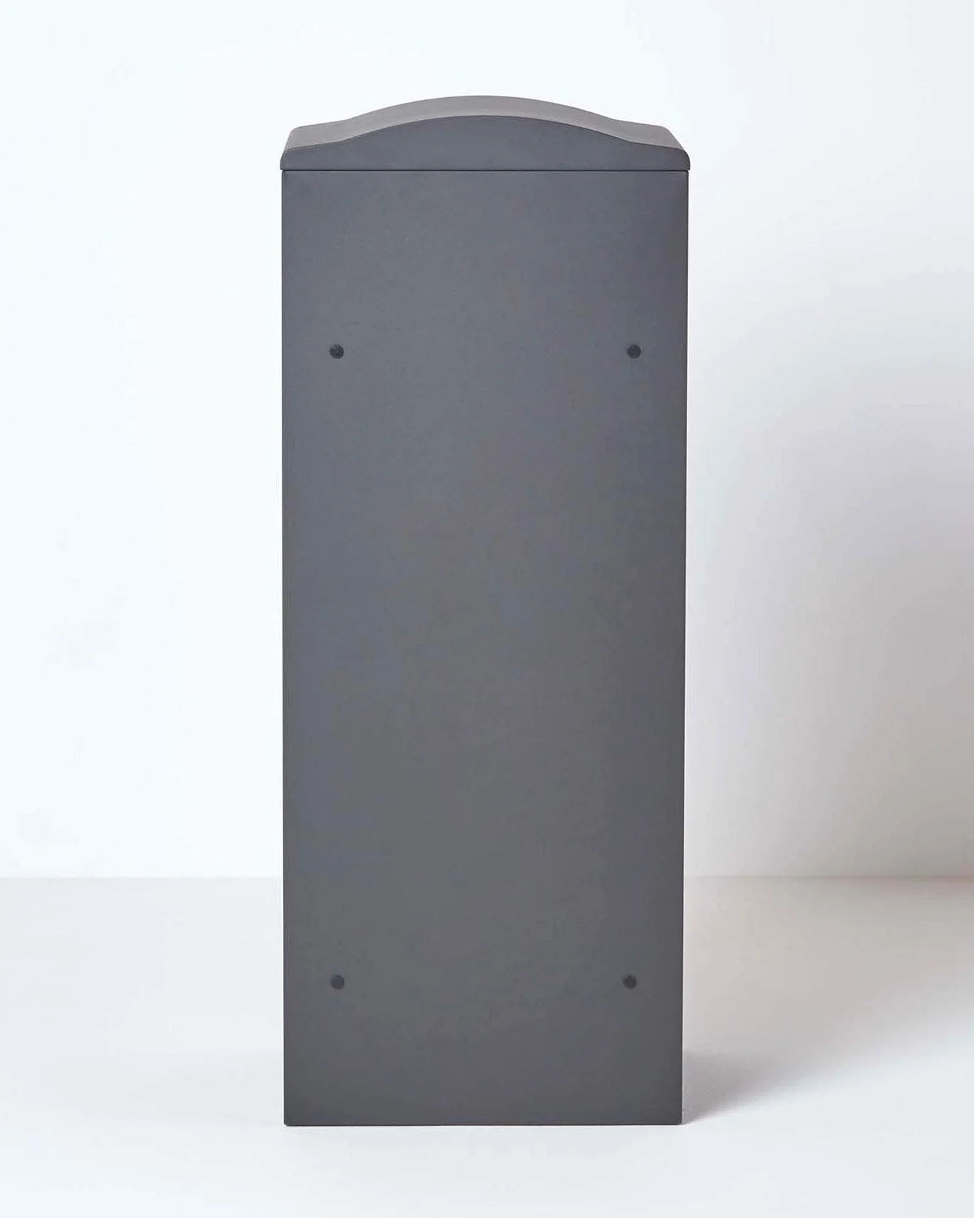 SMART PARCEL BOX Duża skrzynka na paczki na zewnątrz, odporna na warunki atmosferyczne, szara skrzynka dostawcza, zakrzywiona góra, bezpieczny dostęp z przodu, trwała stal ocynkowana, zamykana na