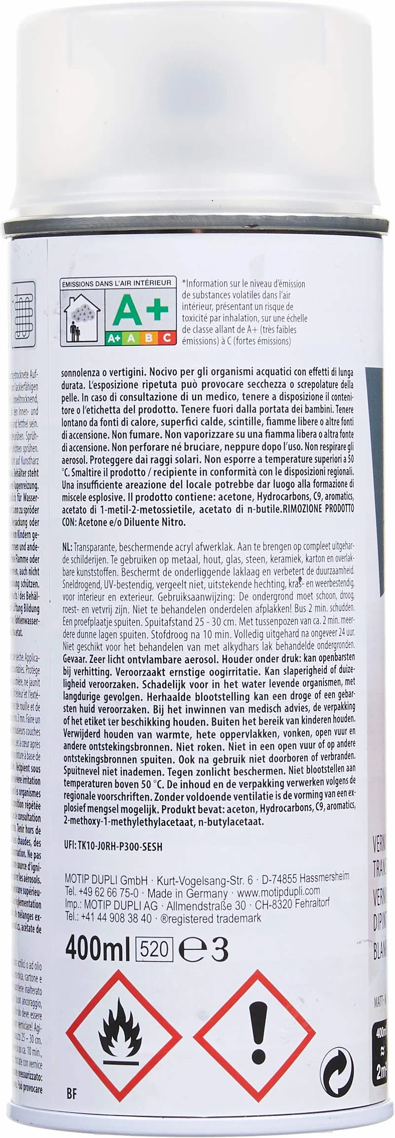 Dupli Color 319747 lakier akrylowy w sprayu 400 ml matowy