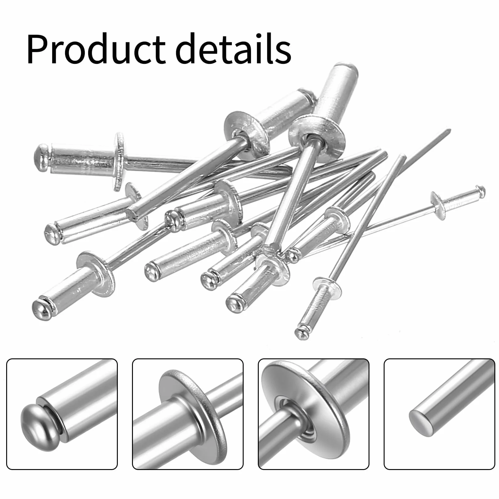 Zestaw 260 nitów zrywalnych aluminiowych M2,4 M3,2 M4 M5 do metalu