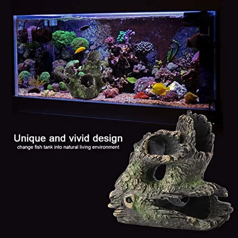 Akwarium Driftwood Dekoracja Pień drzewa żywicznego do akwarium Shrimp Nest Shuttle Finder Hippie Shelter (ST-004C)