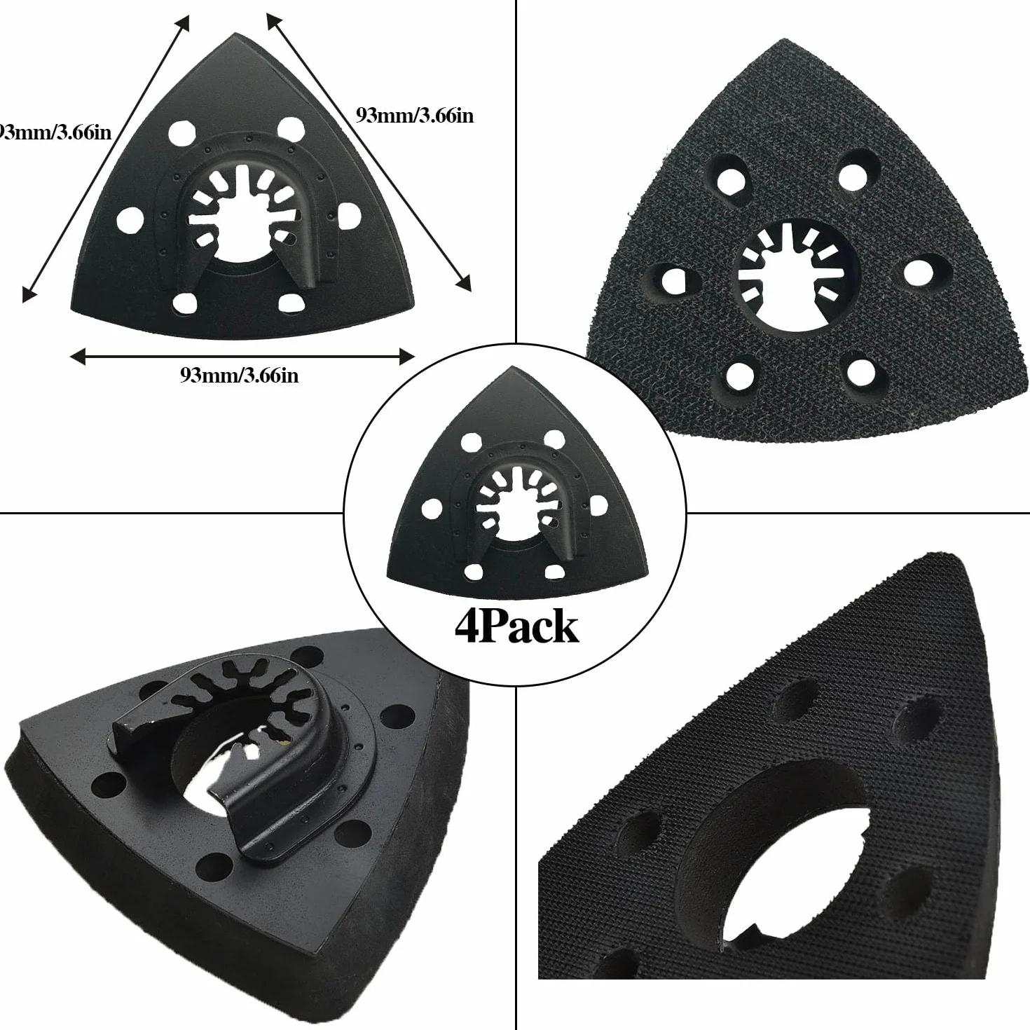 Zestaw wielofunkcyjnych tac szlifierskich 93 mm do szlifierek delta 104 szt.