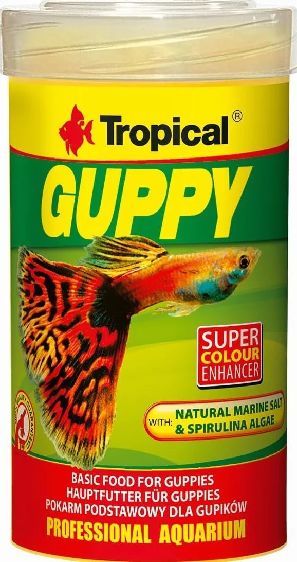 Tropical Guppy Pokarm dla Ryb Żyworodnych, Owoce Morza, 100 ml / 20 g