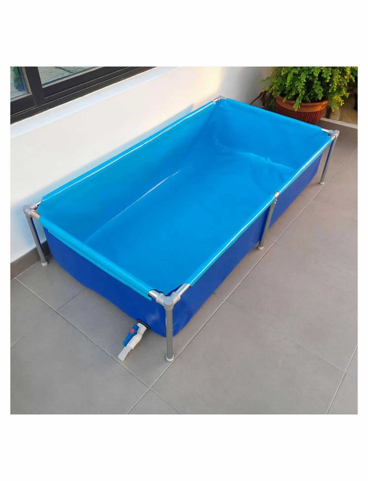Nadziemny staw rybny, płócienny basen z PCW ze stalową ramą, zewnętrzny pojemnik do akwarium na żółwie i koi