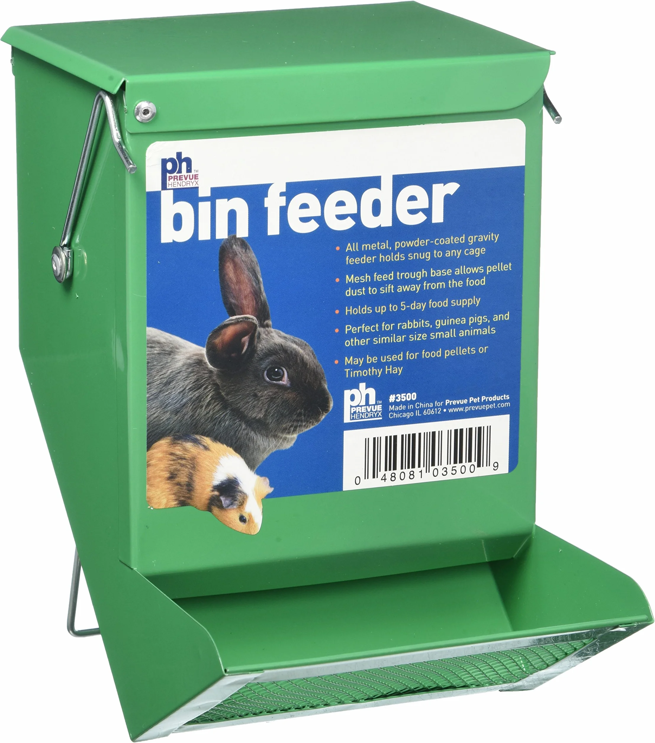 Prevue Pet Products SPV3500 metalowy podajnik na małe zwierzęta, zielony
