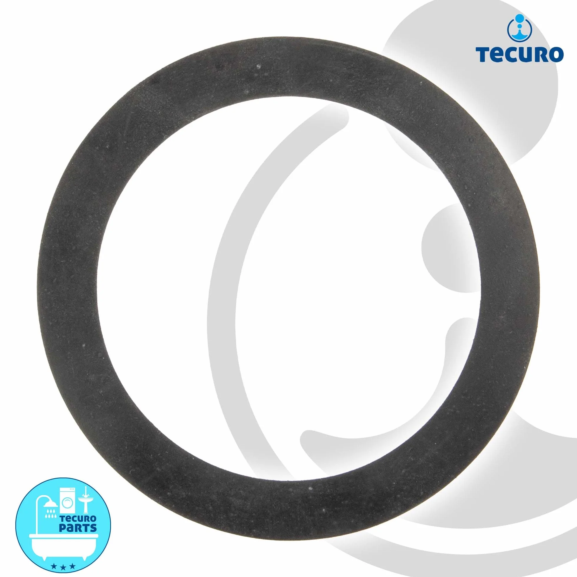 tecuro Gumowa uszczelka płaska do odpływu kosza sitowego 3 1/2 cala, Ø 113 mm x Ø 86 mm x 1 mm, czarna, idealna do zlewozmywaków kuchennych