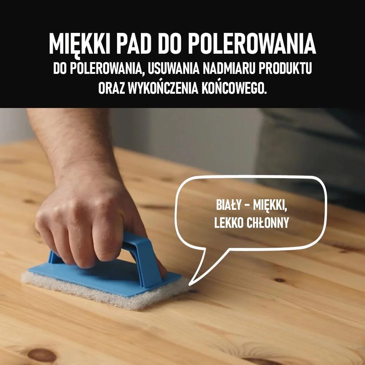 OLI-NATURA Padset z uchwytem ręcznym i 20 podkładkami do nakładania oleju na drewno