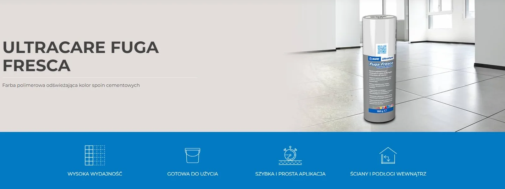 Mapei Ultracare FUGA FRESCA 160g - kolor 133 Piasek - farba polimerowa do odnowienia koloru spoin cementowych
